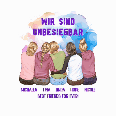 5in1: Gestalte 2-5 Freundinnen - HalloGeschenk.de