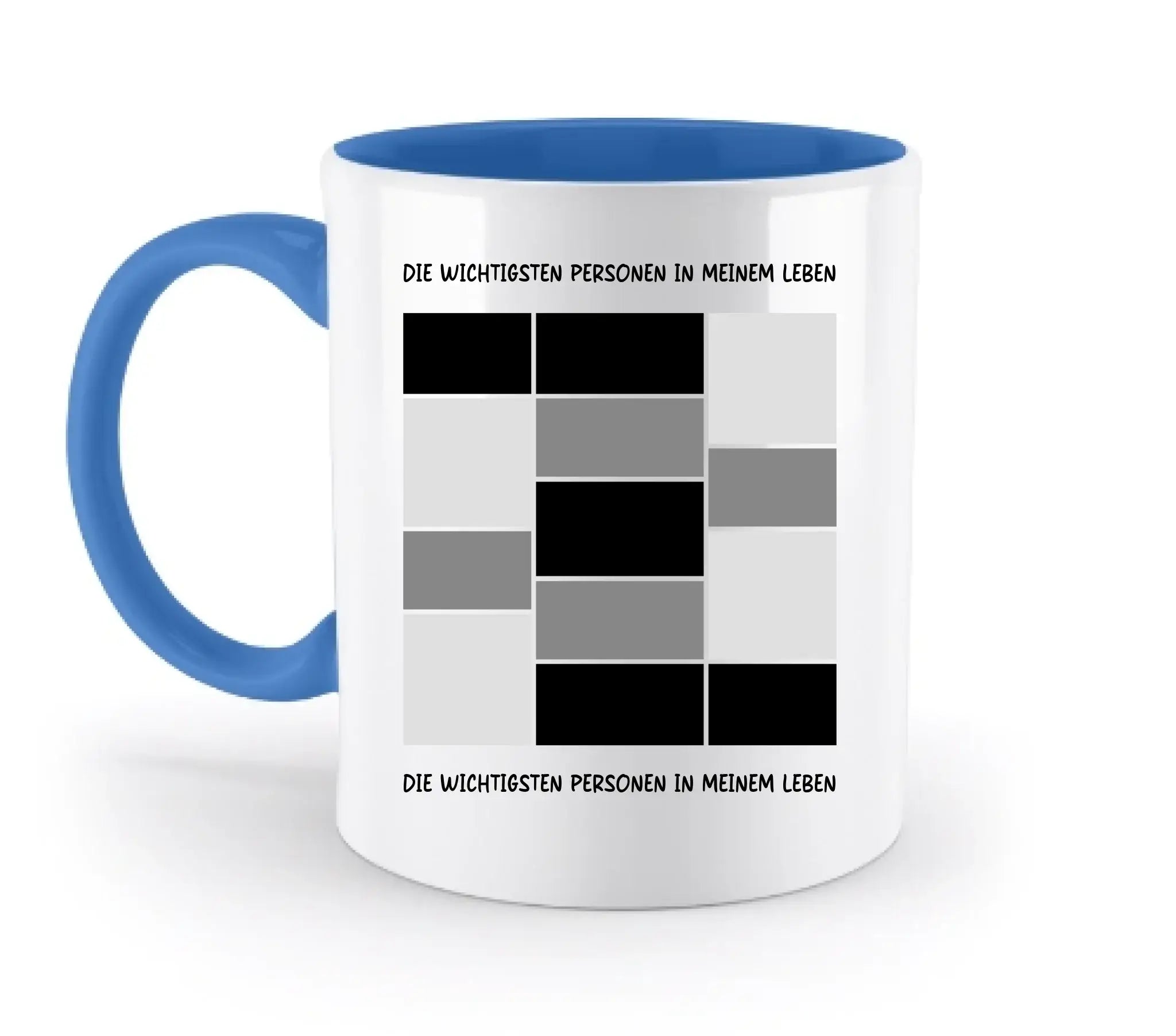 13er Fotocollage - mit Wunschtext (personalisierbare Fotomotive) - Tassen / Blue / 330ml - personalisierbare Fotomotive