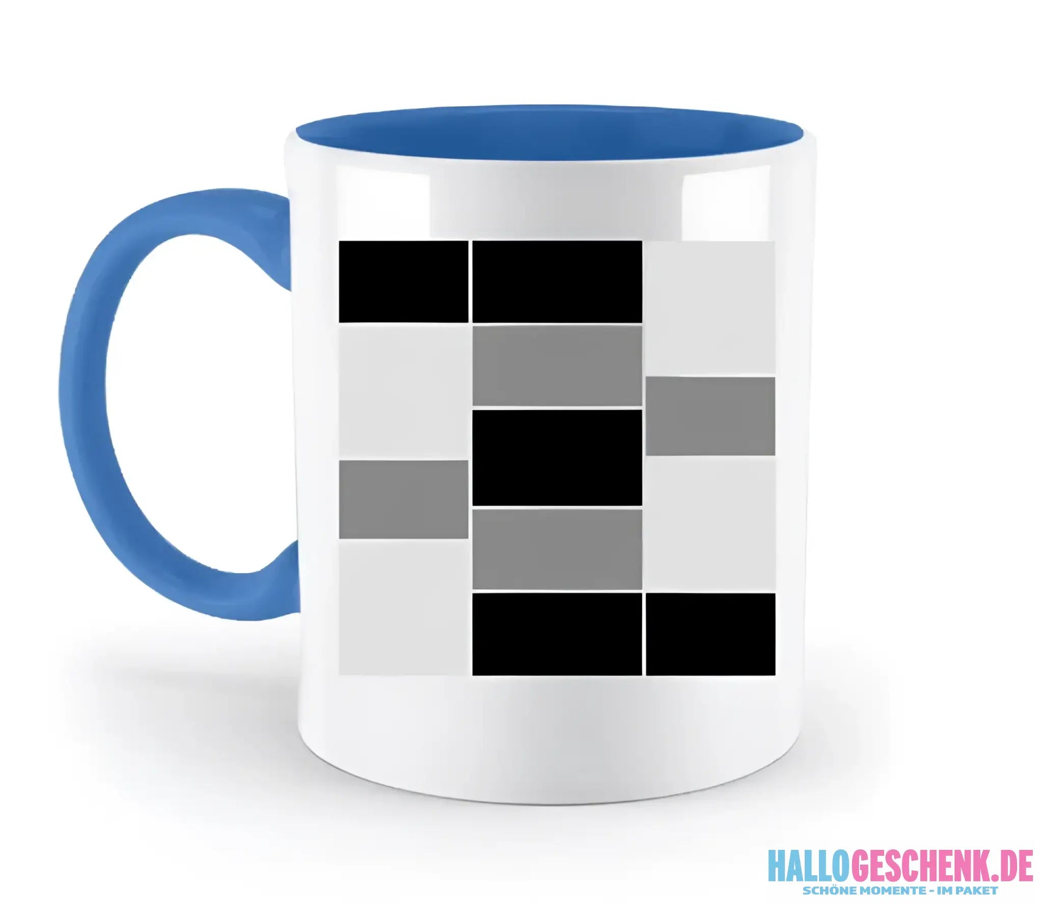 14 Bilder Collage mit deinen Fotos auf einer zweifarbigen Tasse