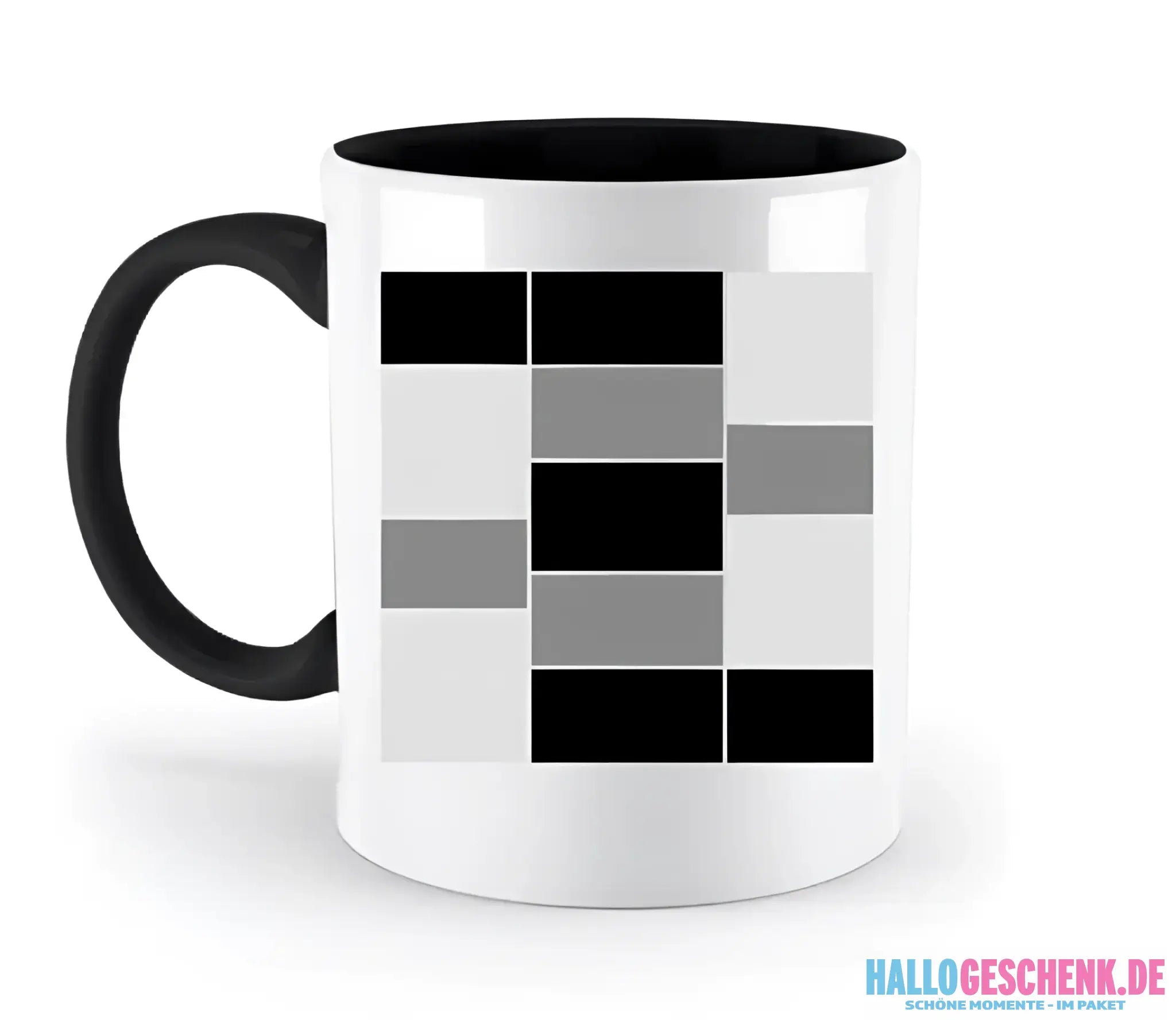 14 Bilder Collage mit deinen Fotos auf einer zweifarbigen Tasse