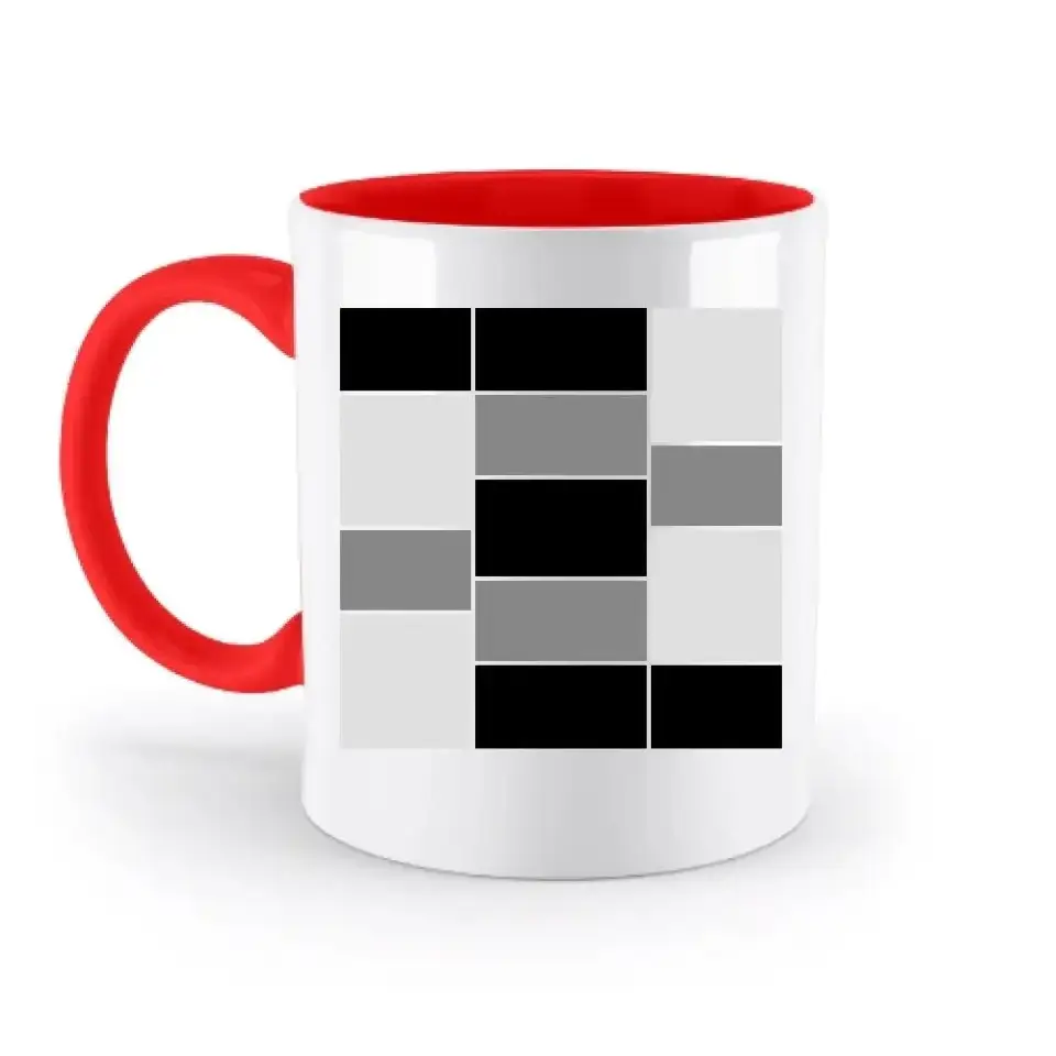 14 Bilder Collage mit deinen Fotos auf einer zweifarbigen Tasse