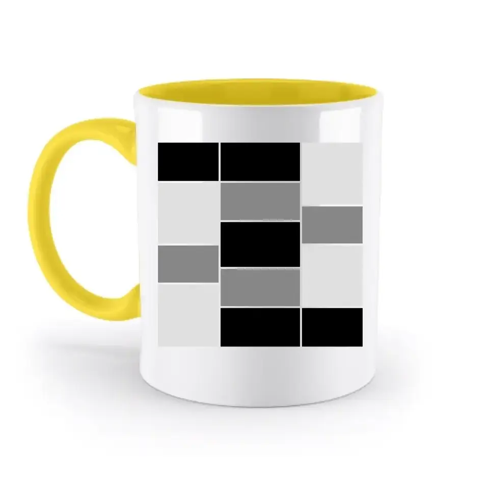 14 Bilder Collage mit deinen Fotos auf einer zweifarbigen Tasse