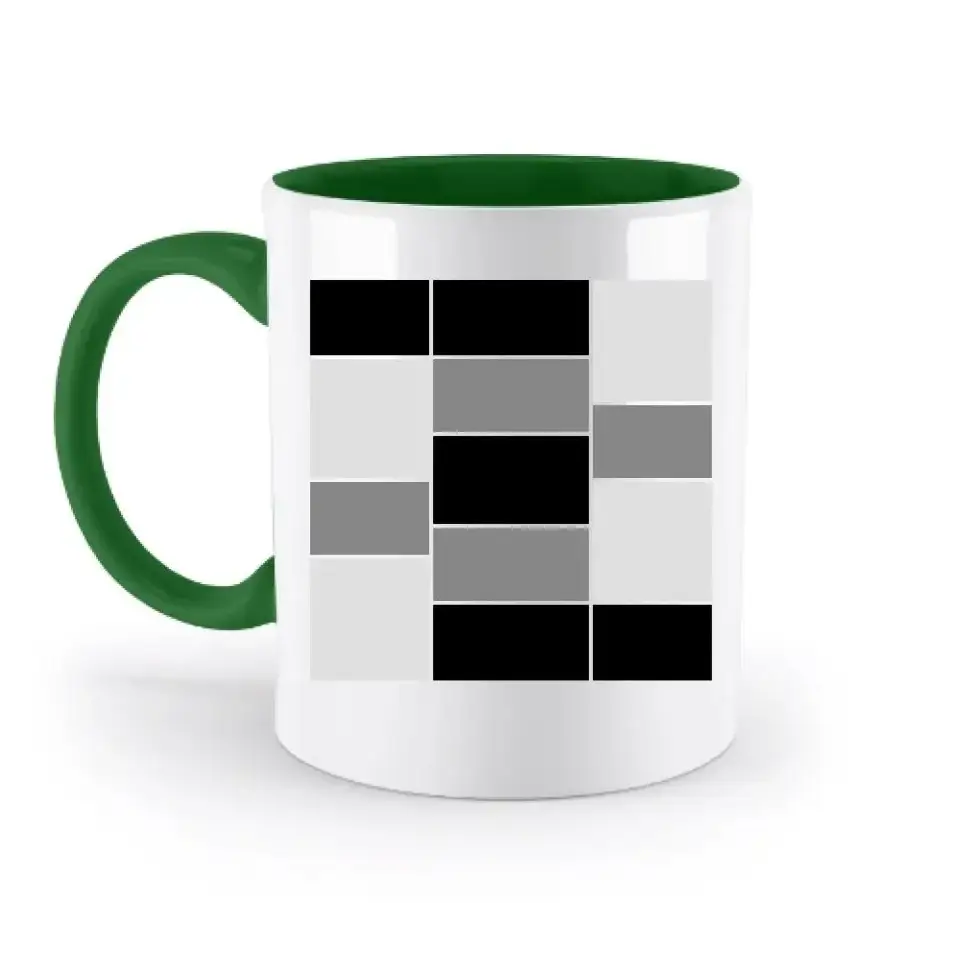 14 Bilder Collage mit deinen Fotos auf einer zweifarbigen Tasse