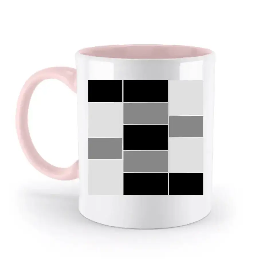 14 Bilder Collage mit deinen Fotos auf einer zweifarbigen Tasse