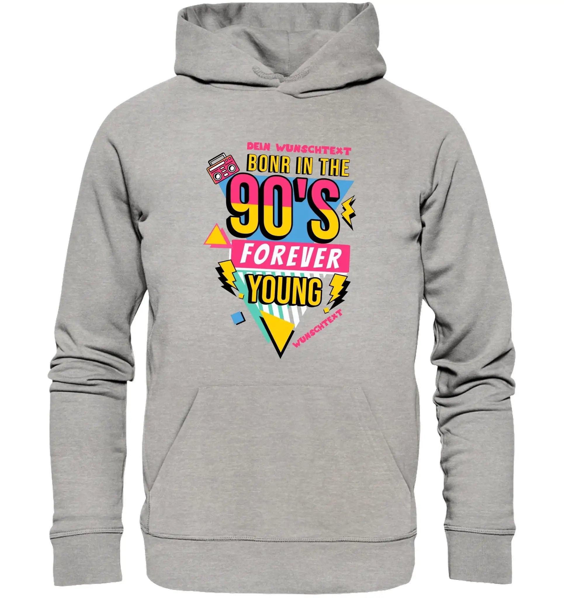Boombox • mehrere Artikel • ’Statement-Collection’ • Wunschtext • Mein Motiv • Retro - Unisex Hoodie • Bio Premium Plus
