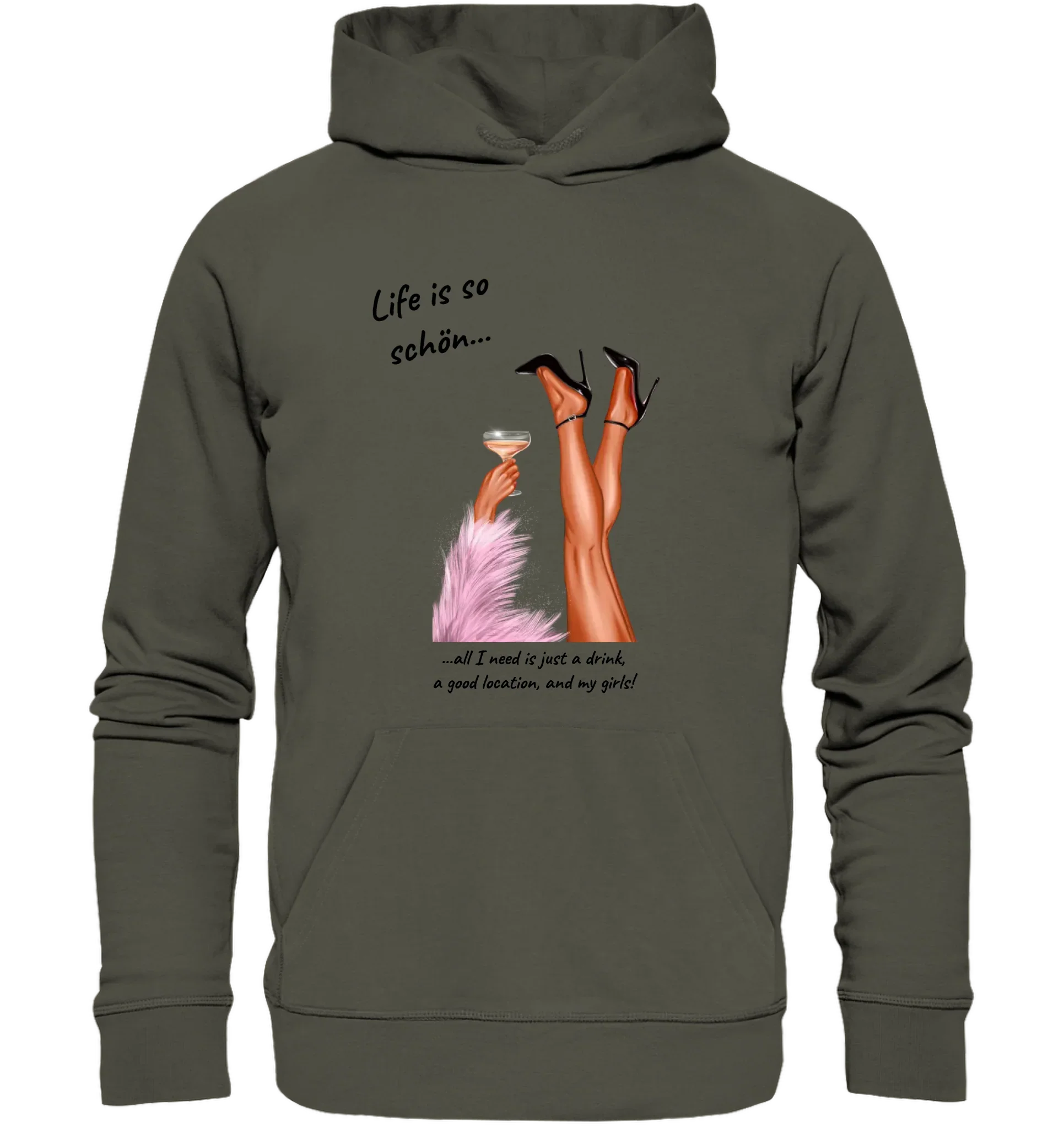 Ladies: Party-Beine • mehrere Artikel • ’Statement-Collection’ • Wunschtext • personalisierte Figuren - Unisex Hoodie