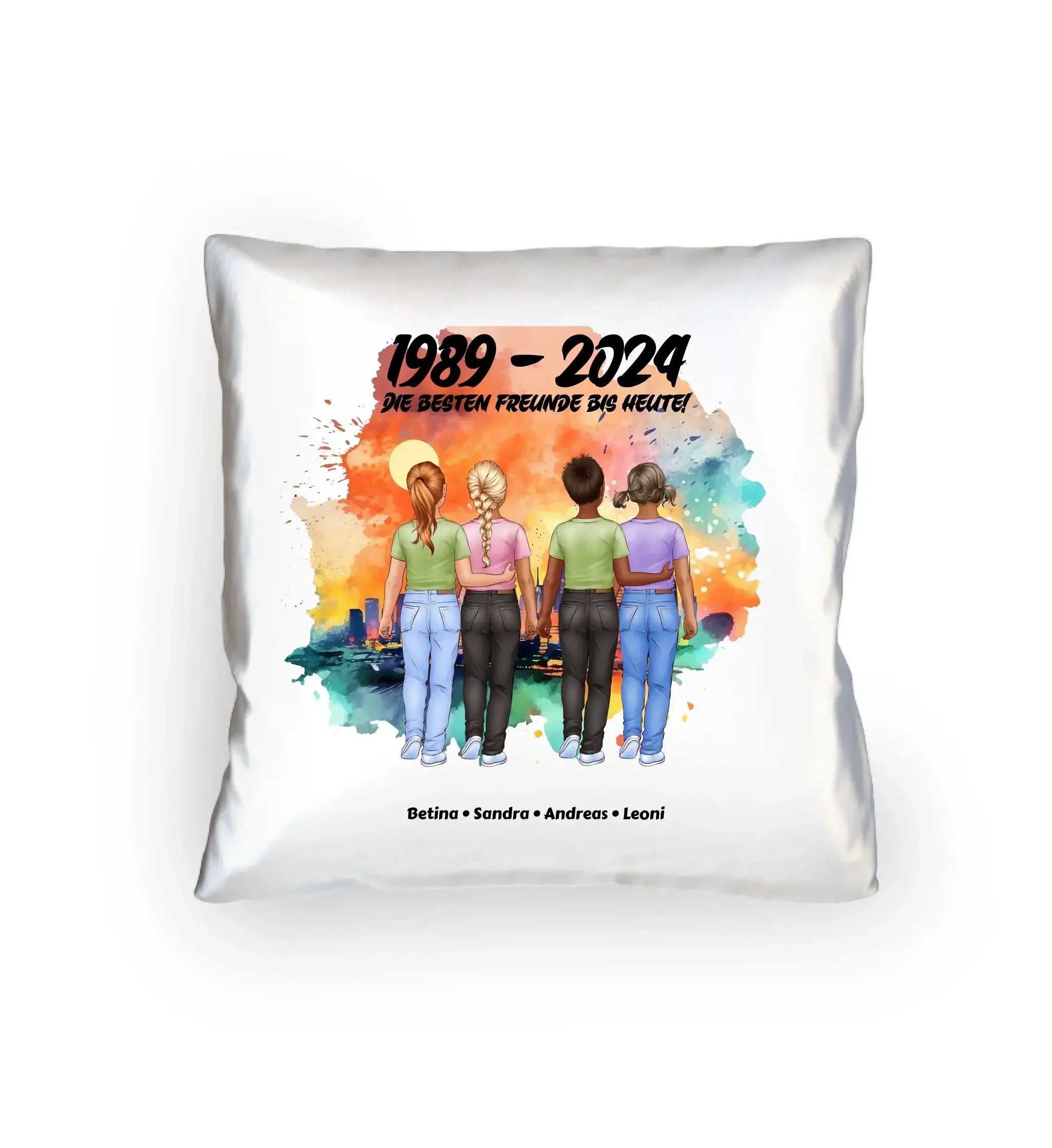 2-5 Freunde (Kids/Kinder) • Figuren gestalten • personalisiert • Kissen 40x40 cm - Kissen 40x40 cm / White
