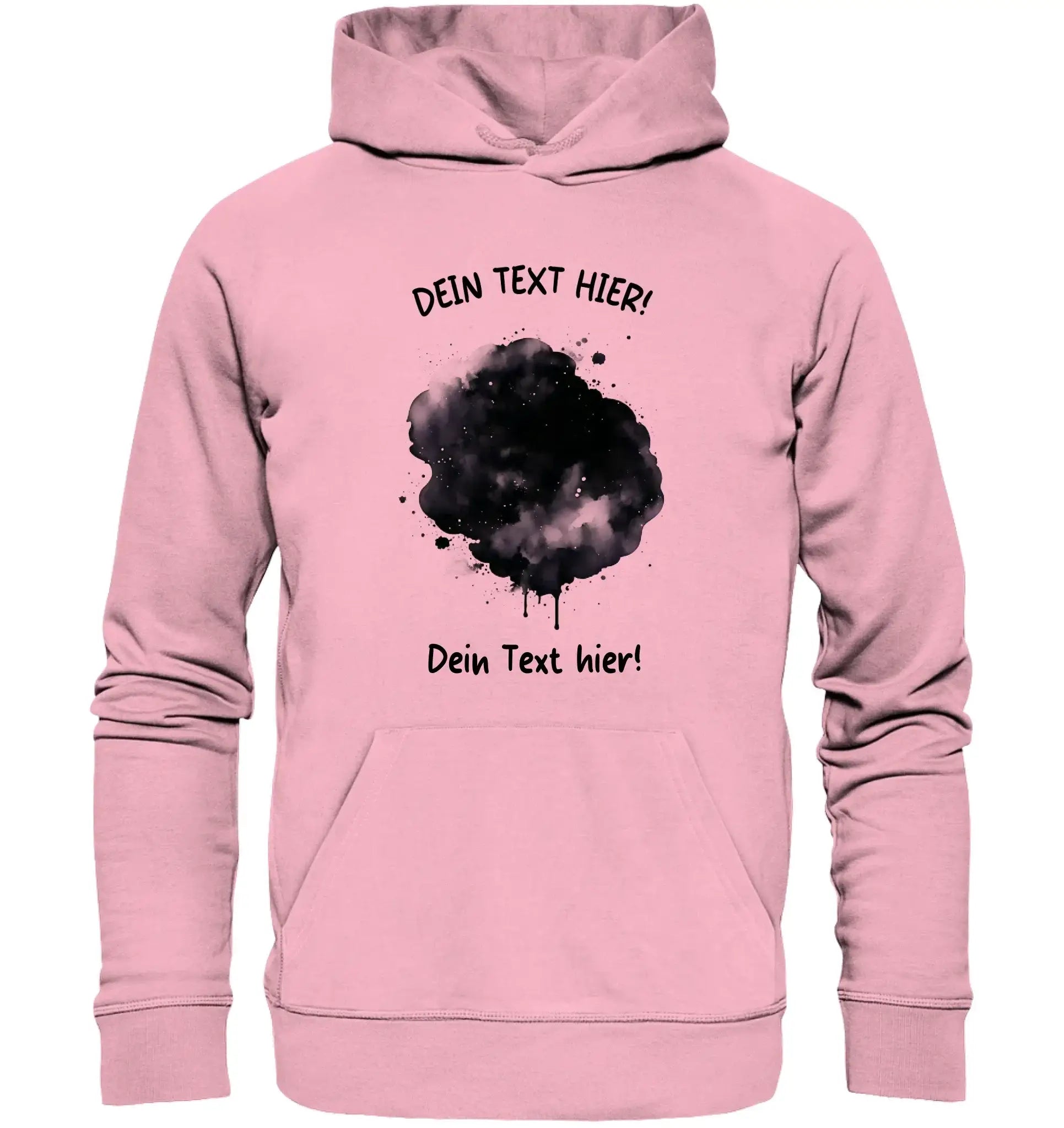 Farbklecks-Effekt • mehrere Artikel • ’Statement-Collection’ • Wunschtext • Mein Fotomotiv - Unisex Hoodie • Bio