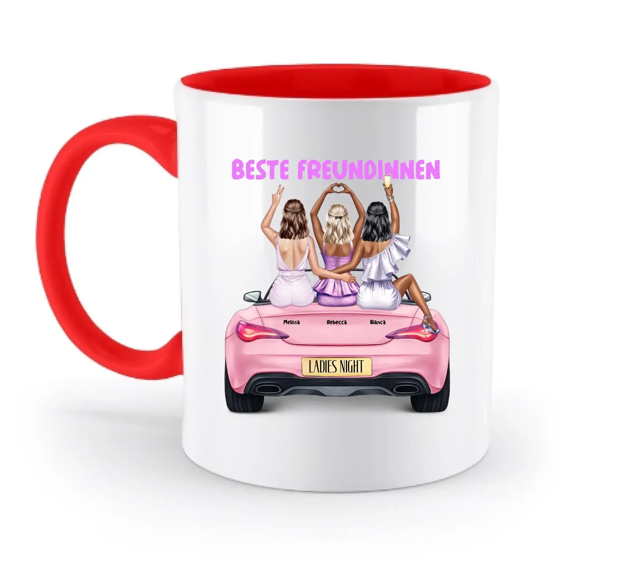 Vegas Girls: 1-3 Girls • mehrere Artikel • ’Statement-Collection’ • Wunschtext • personalisierte Figuren - Tassen