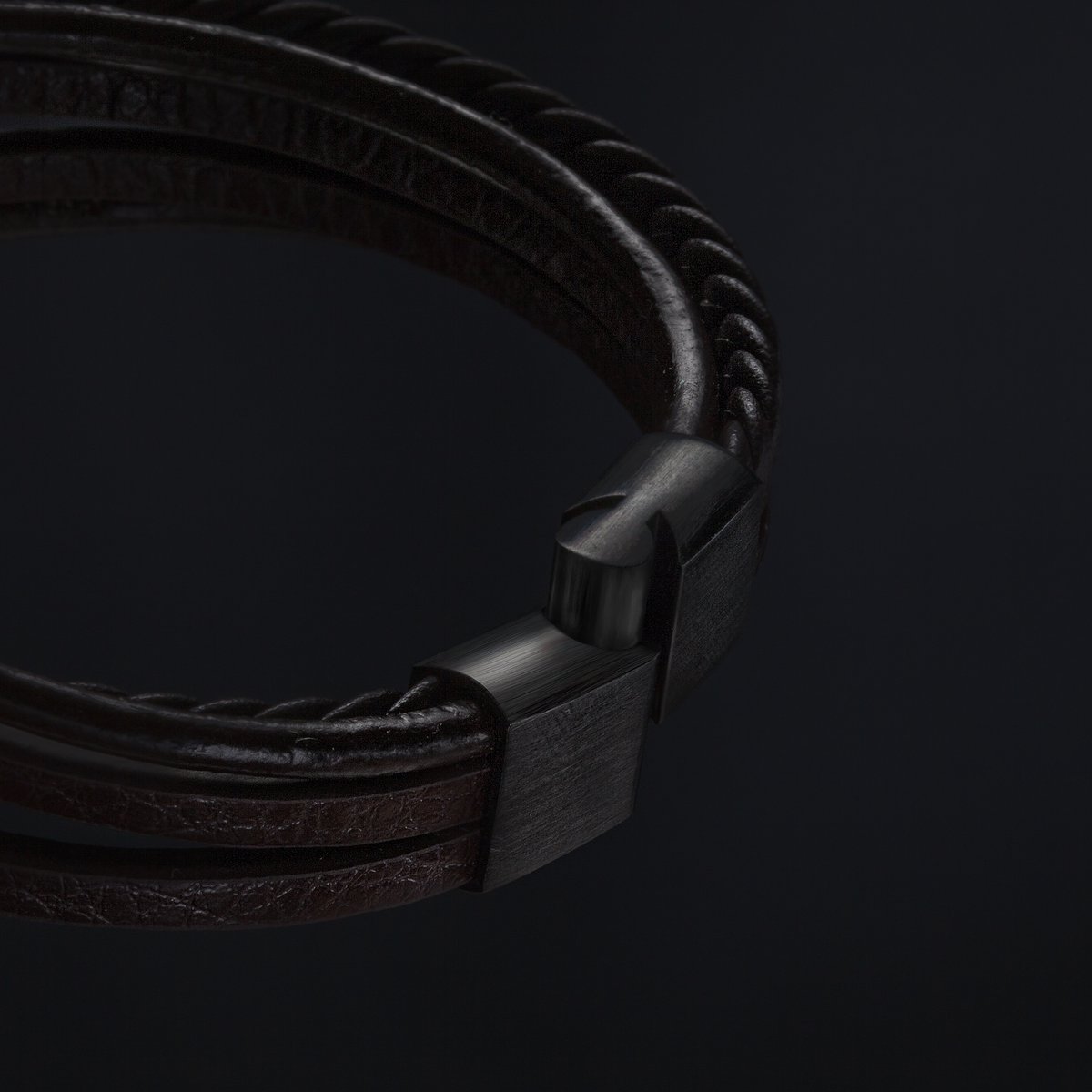 Lederarmband "Braid"