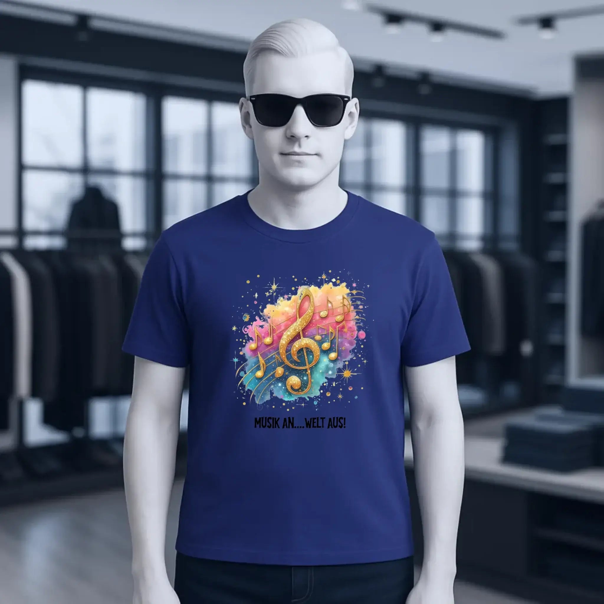 25 Motive zur Auswahl • Fantasy Music Notes • Noten • Musik • Unisex Premium T-Shirt XS-5XL aus Bio-Baumwolle für Damen & Herren • Exklusivdesign • personalisiert