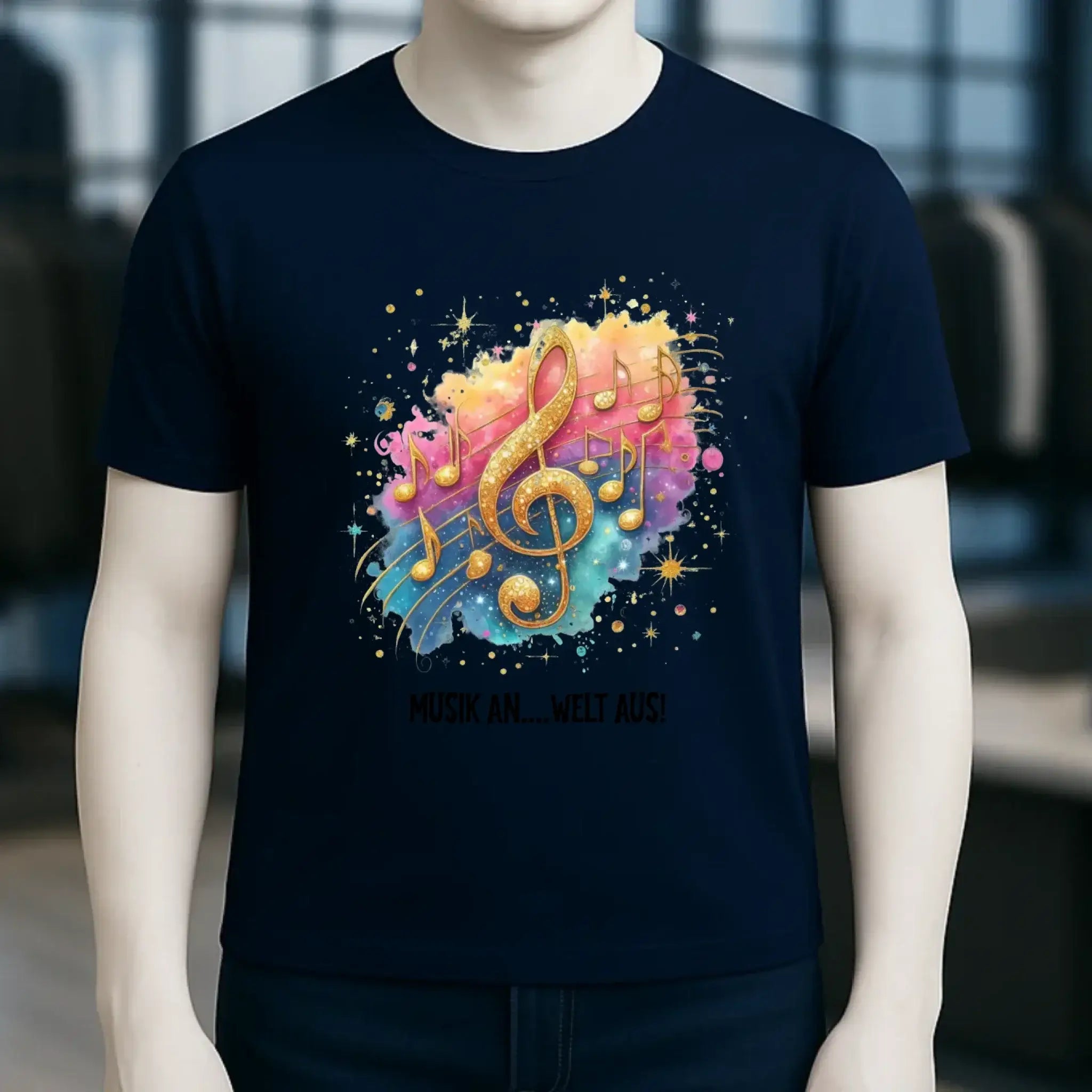 25 Motive zur Auswahl • Fantasy Music Notes • Noten • Musik • Unisex Premium T-Shirt XS-5XL aus Bio-Baumwolle für Damen & Herren • Exklusivdesign • personalisiert