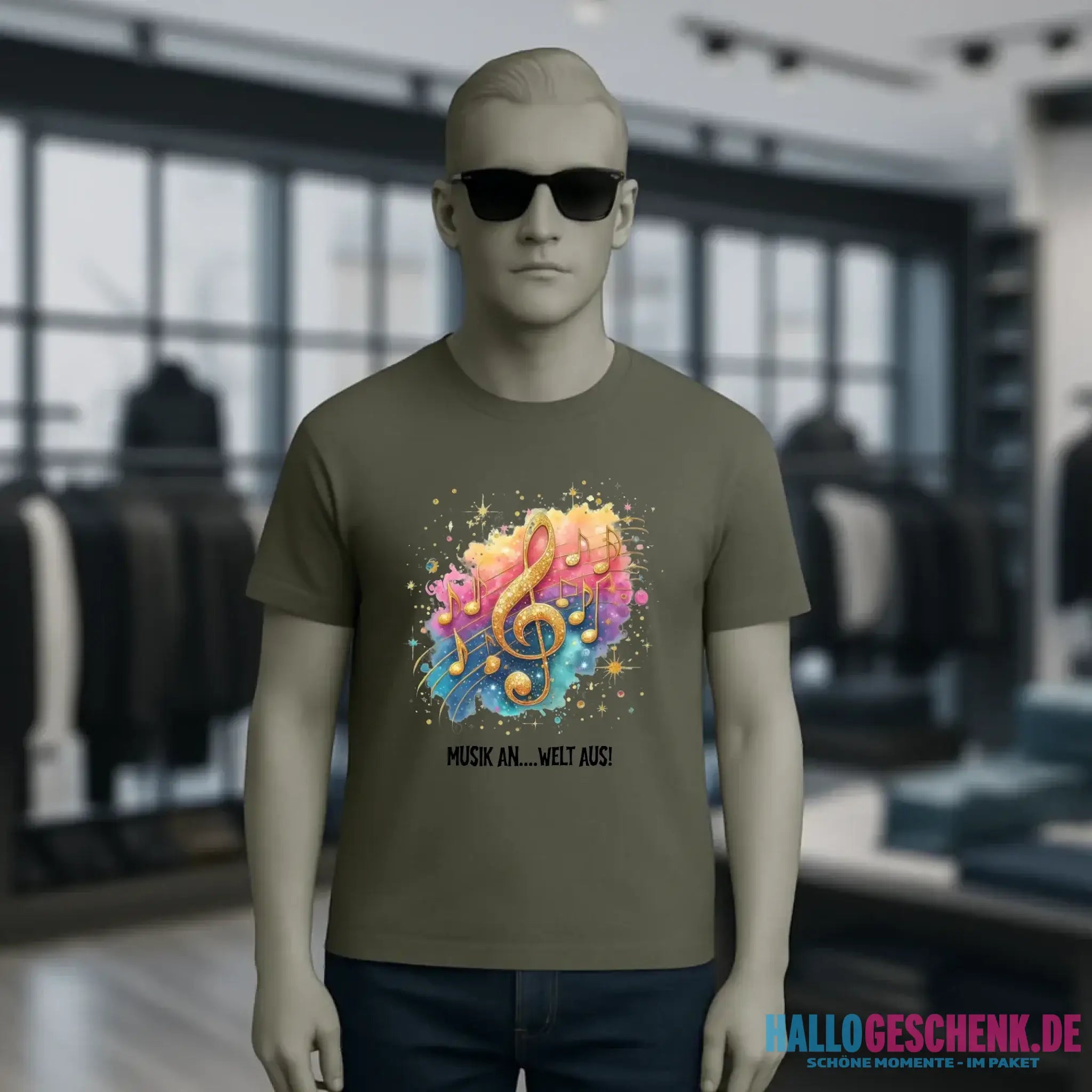 25 Motive zur Auswahl • Fantasy Music Notes • Noten • Musik • Unisex Premium T-Shirt XS-5XL aus Bio-Baumwolle für Damen & Herren • Exklusivdesign • personalisiert