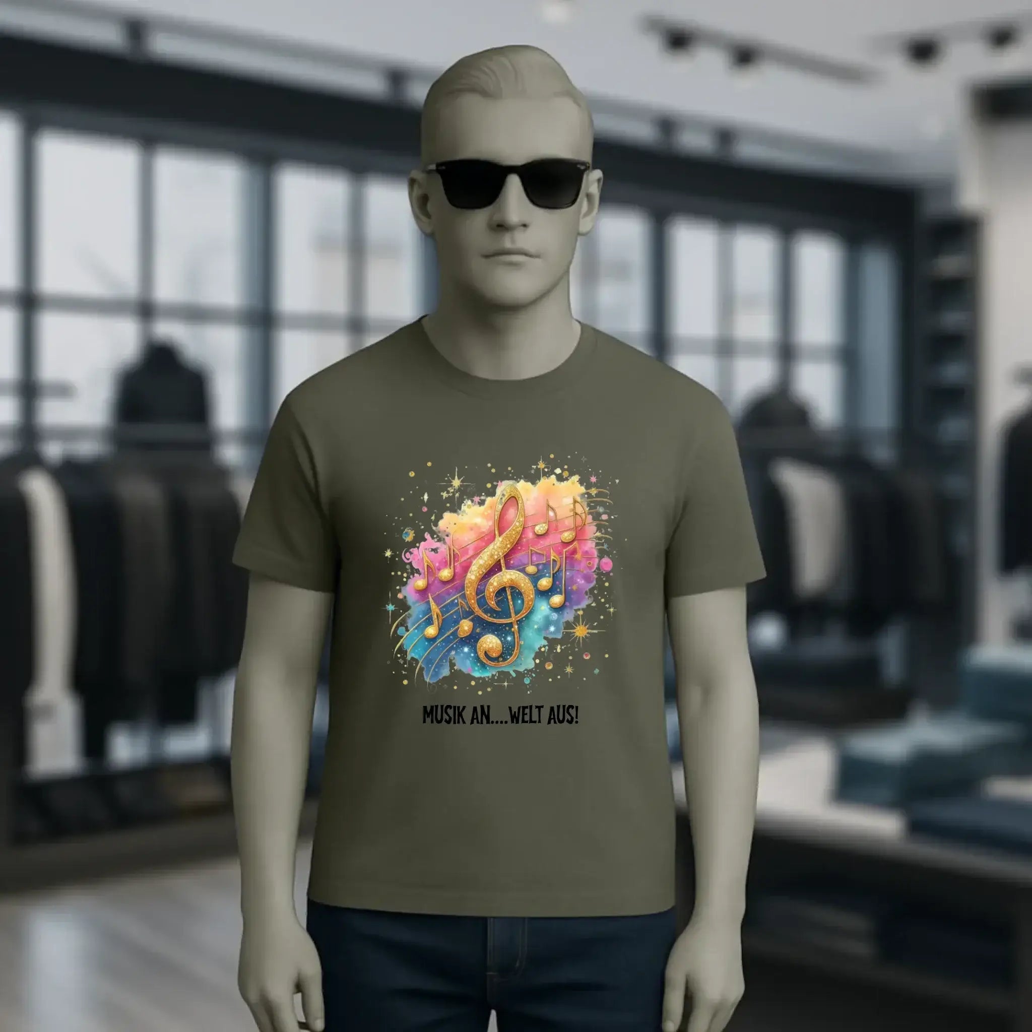 25 Motive zur Auswahl • Fantasy Music Notes • Noten • Musik • Unisex Premium T-Shirt XS-5XL aus Bio-Baumwolle für Damen & Herren • Exklusivdesign • personalisiert