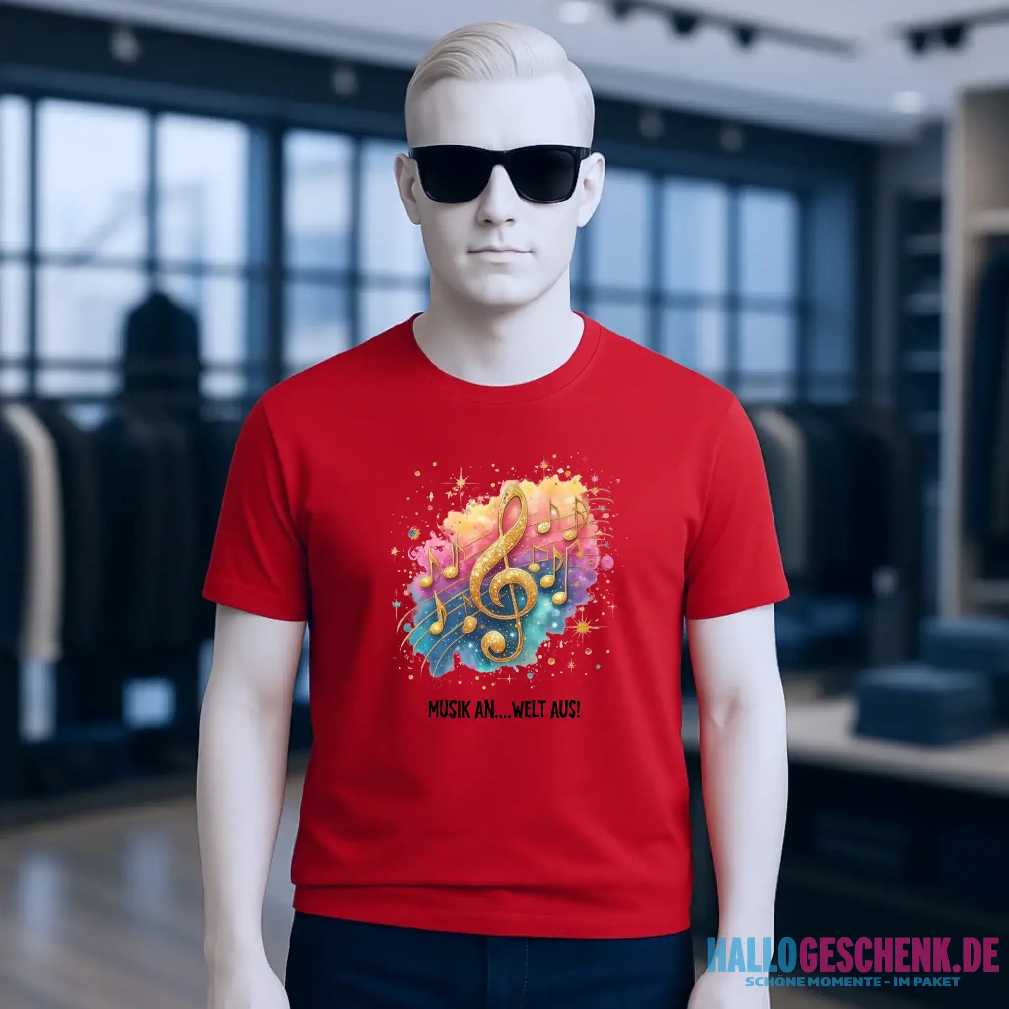 25 Motive zur Auswahl • Fantasy Music Notes • Noten • Musik • Unisex Premium T-Shirt XS-5XL aus Bio-Baumwolle für Damen & Herren • Exklusivdesign • personalisiert