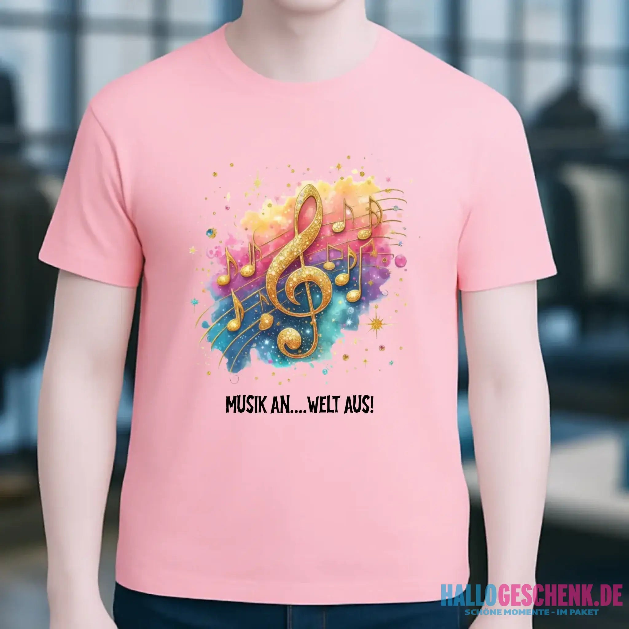 25 Motive zur Auswahl • Fantasy Music Notes • Noten • Musik • Unisex Premium T-Shirt XS-5XL aus Bio-Baumwolle für Damen & Herren • Exklusivdesign • personalisiert