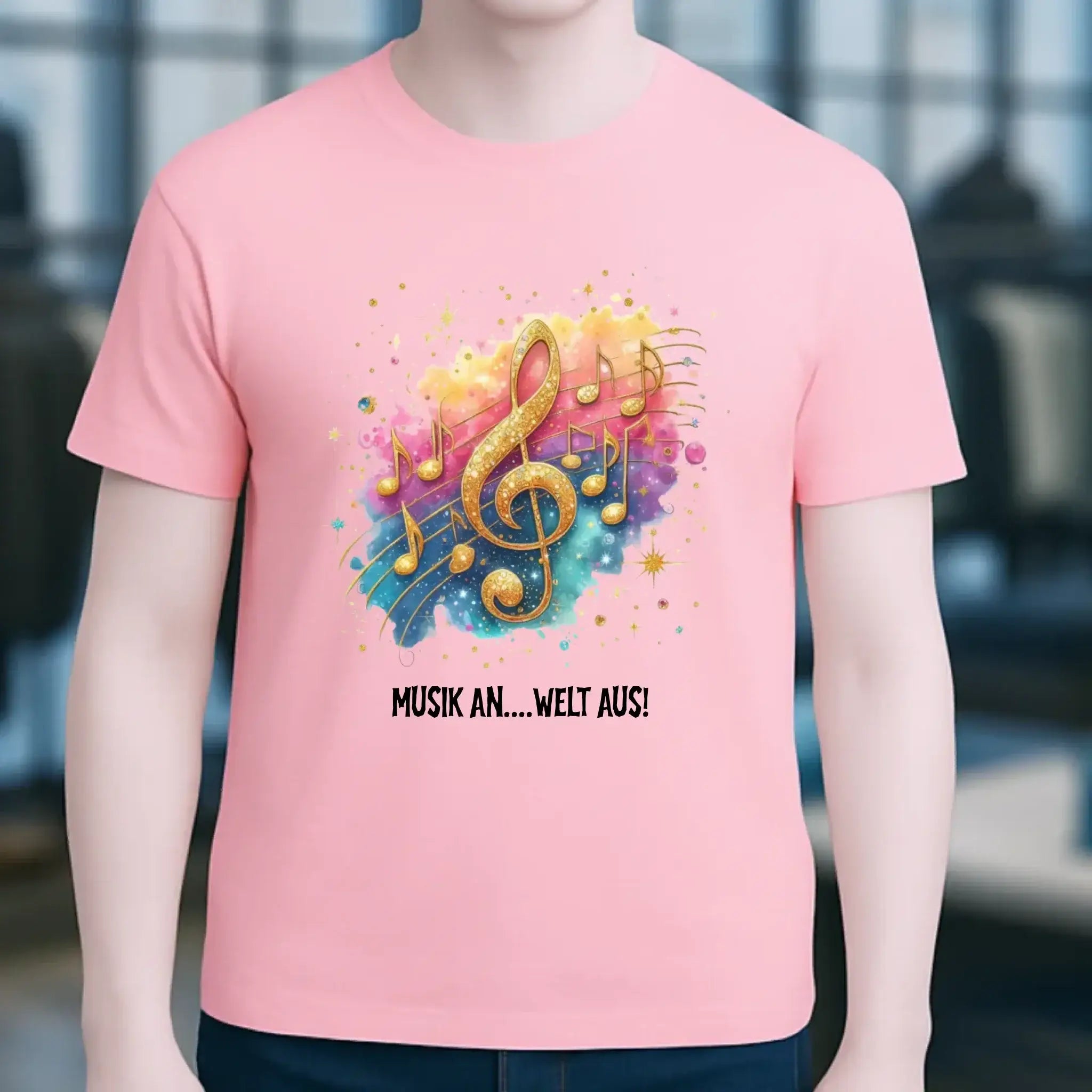 25 Motive zur Auswahl • Fantasy Music Notes • Noten • Musik • Unisex Premium T-Shirt XS-5XL aus Bio-Baumwolle für Damen & Herren • Exklusivdesign • personalisiert