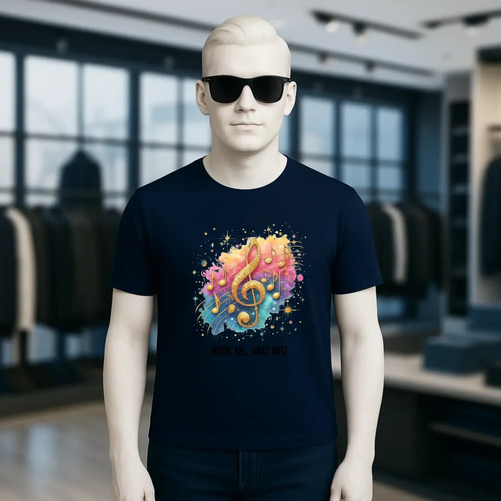 25 Motive zur Auswahl • Fantasy Music Notes • Noten • Musik • Unisex Premium T-Shirt XS-5XL aus Bio-Baumwolle für Damen & Herren • Exklusivdesign • personalisiert