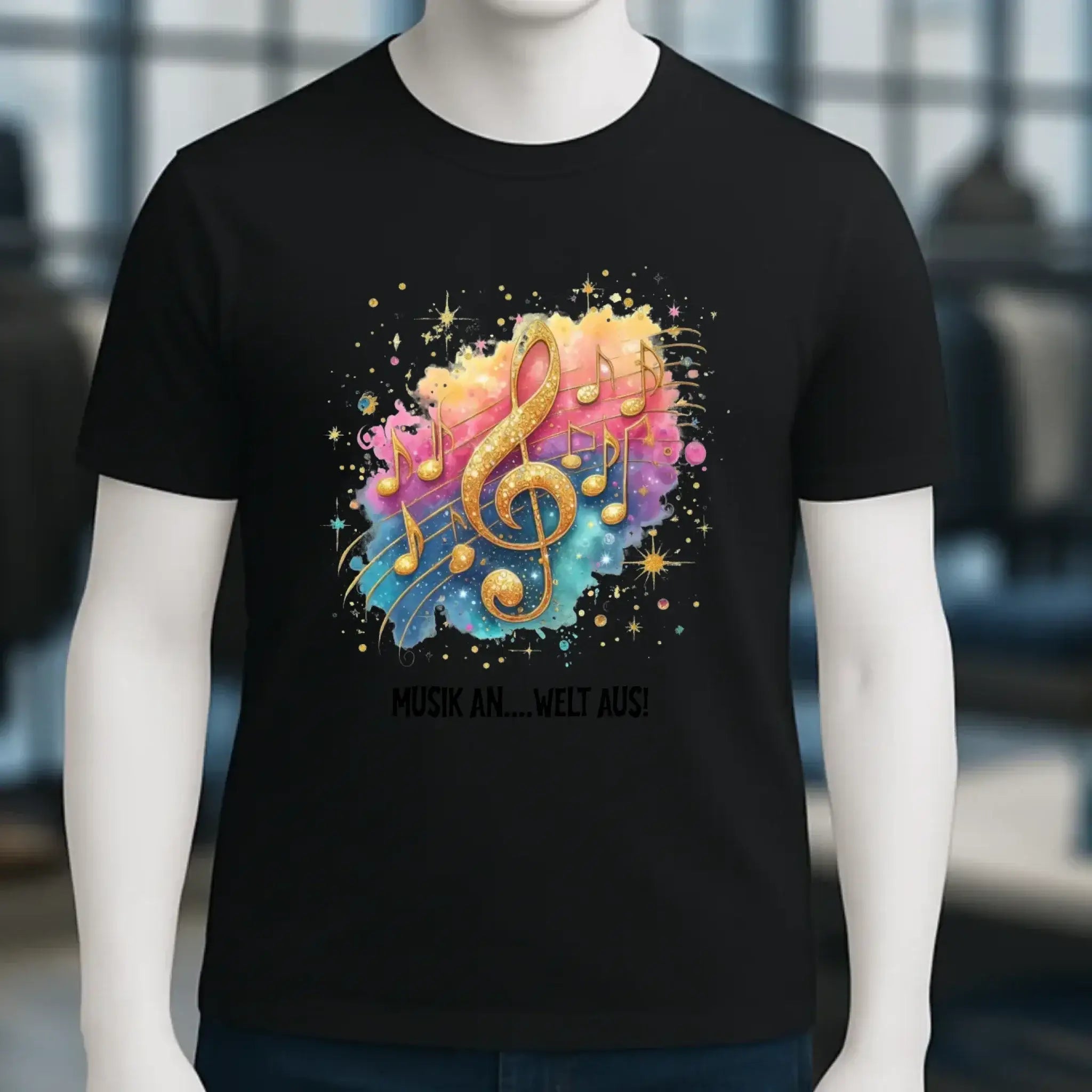 25 Motive zur Auswahl • Fantasy Music Notes • Noten • Musik • Unisex Premium T-Shirt XS-5XL aus Bio-Baumwolle für Damen & Herren • Exklusivdesign • personalisiert