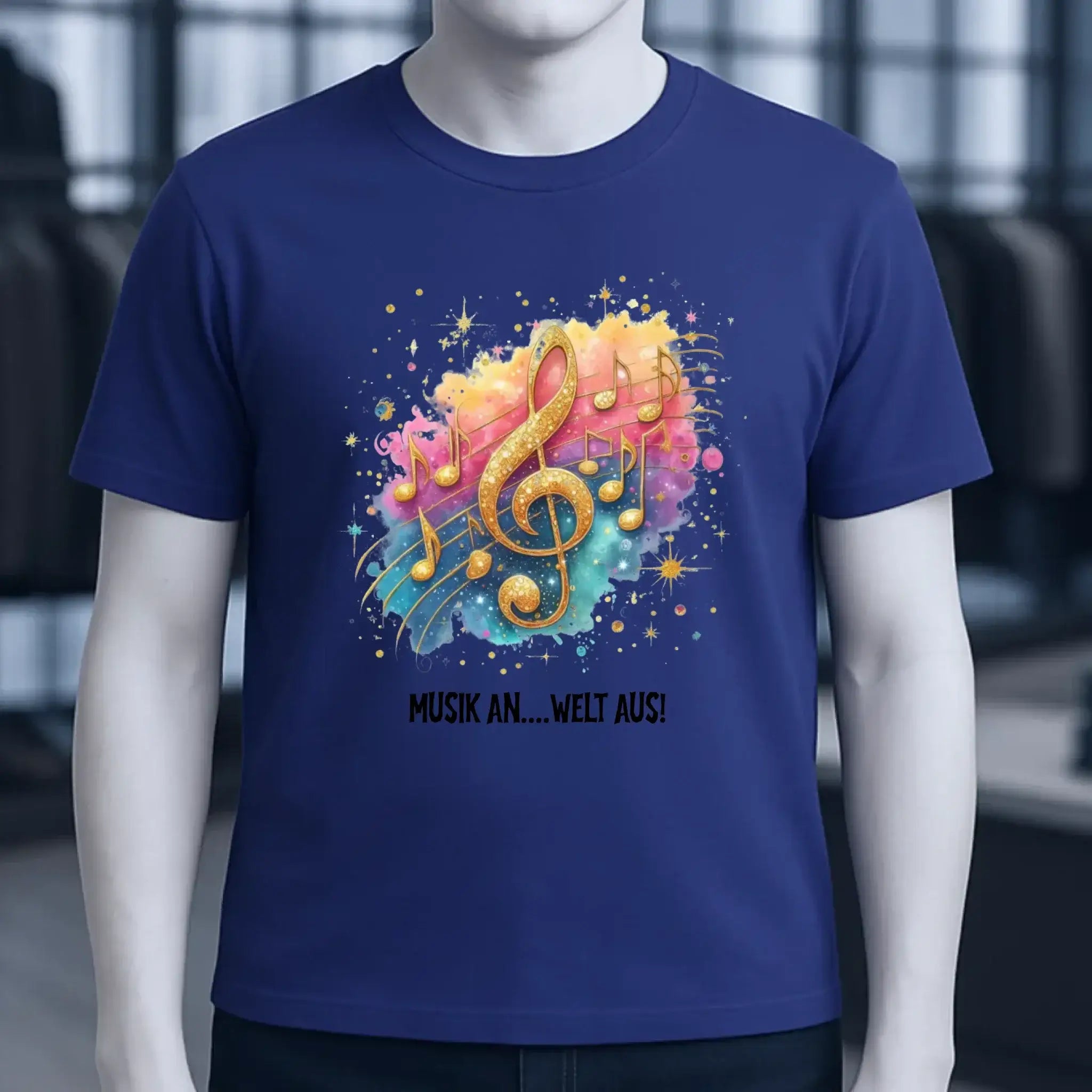 25 Motive zur Auswahl • Fantasy Music Notes • Noten • Musik • Unisex Premium T-Shirt XS-5XL aus Bio-Baumwolle für Damen & Herren • Exklusivdesign • personalisiert