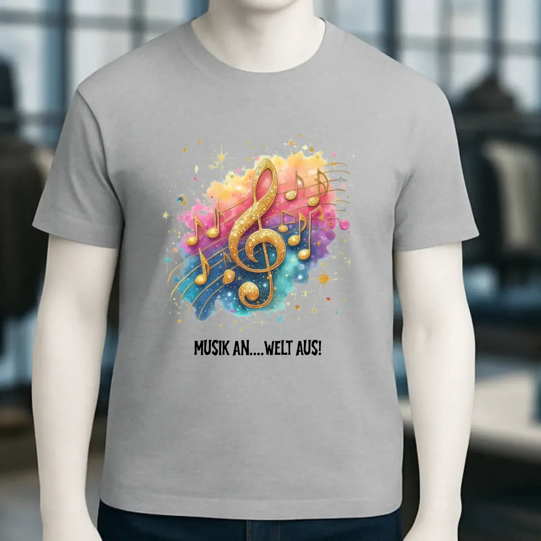 25 Motive zur Auswahl • Fantasy Music Notes • Noten • Musik • Unisex Premium T-Shirt XS-5XL aus Bio-Baumwolle für Damen & Herren • Exklusivdesign • personalisiert