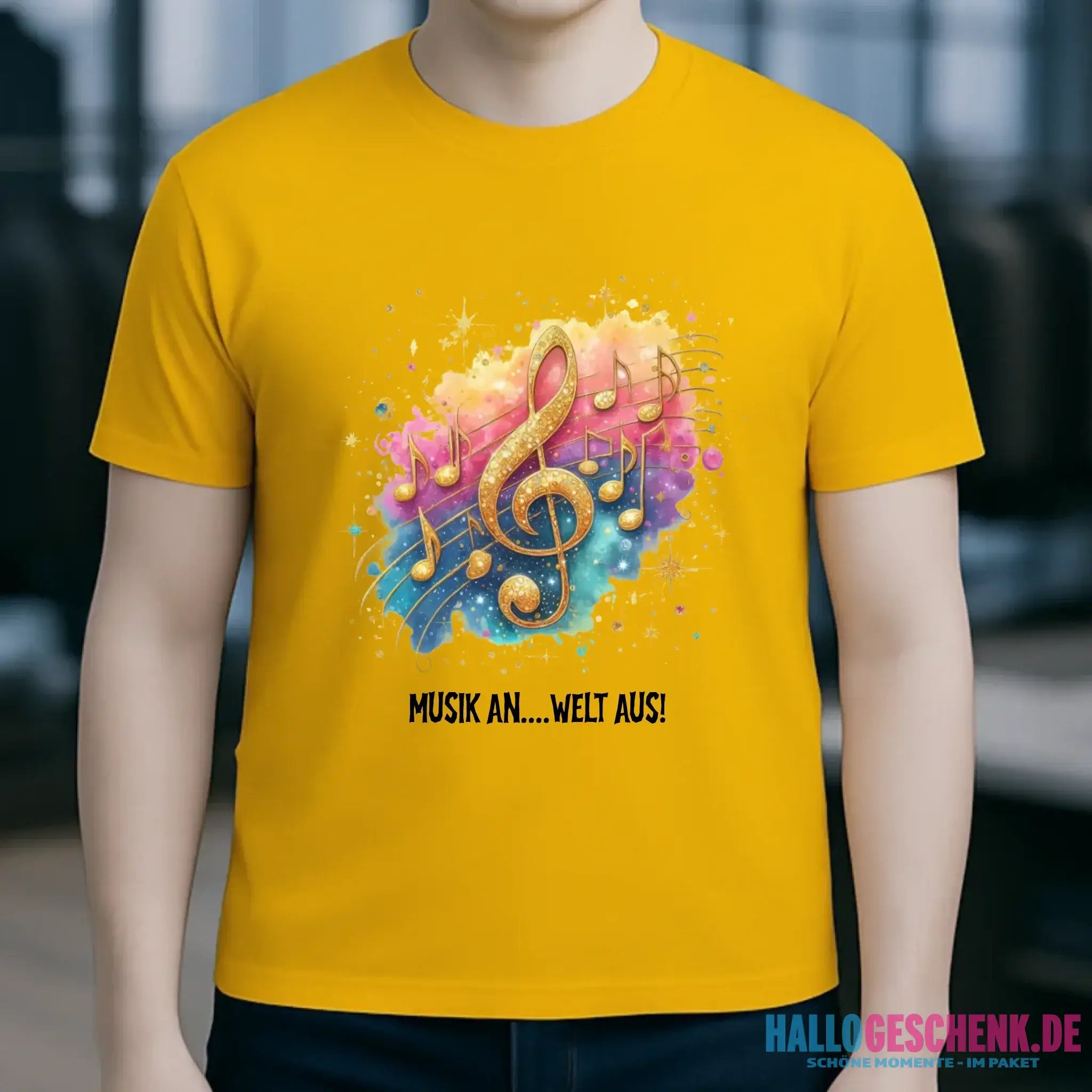 25 Motive zur Auswahl • Fantasy Music Notes • Noten • Musik • Unisex Premium T-Shirt XS-5XL aus Bio-Baumwolle für Damen & Herren • Exklusivdesign • personalisiert
