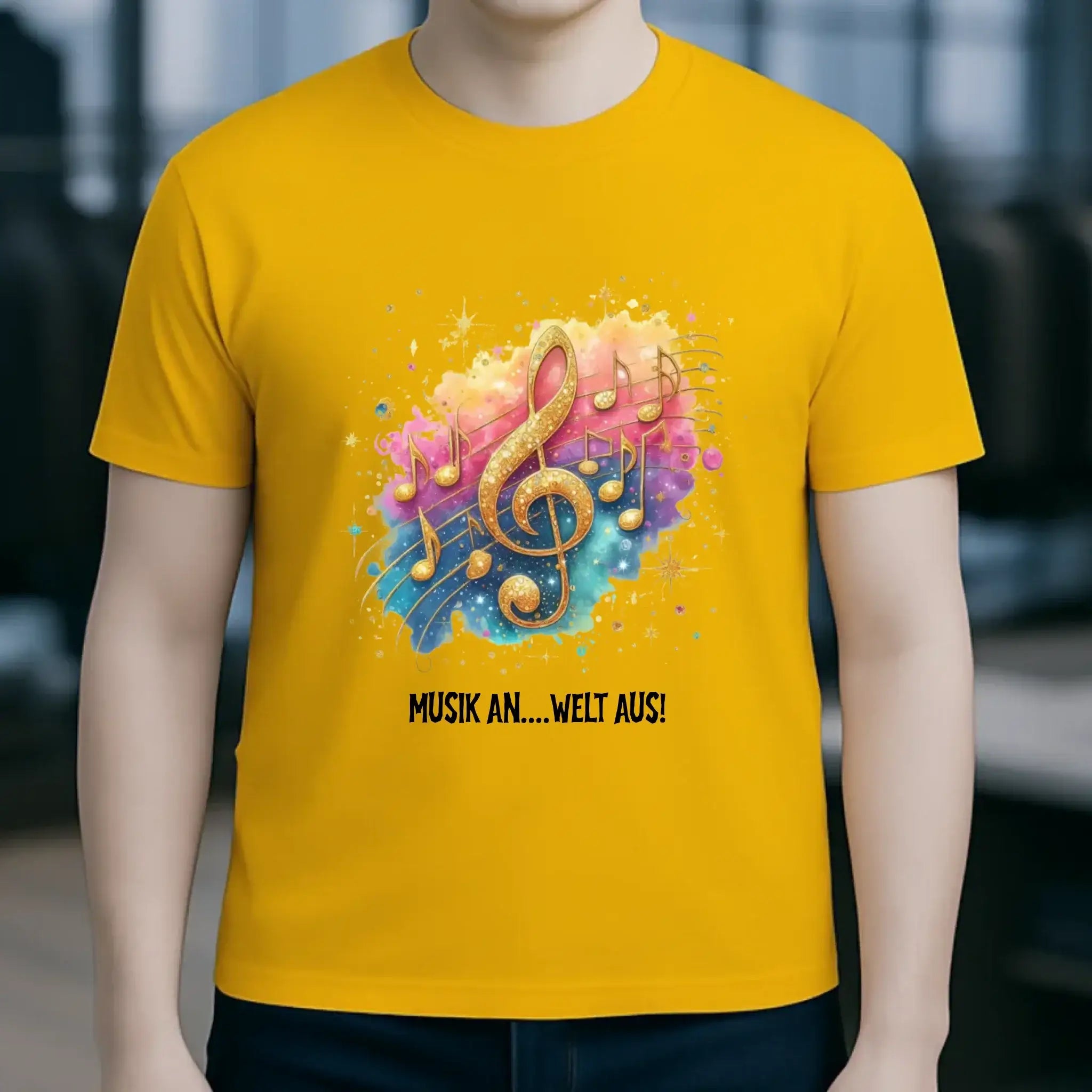 25 Motive zur Auswahl • Fantasy Music Notes • Noten • Musik • Unisex Premium T-Shirt XS-5XL aus Bio-Baumwolle für Damen & Herren • Exklusivdesign • personalisiert