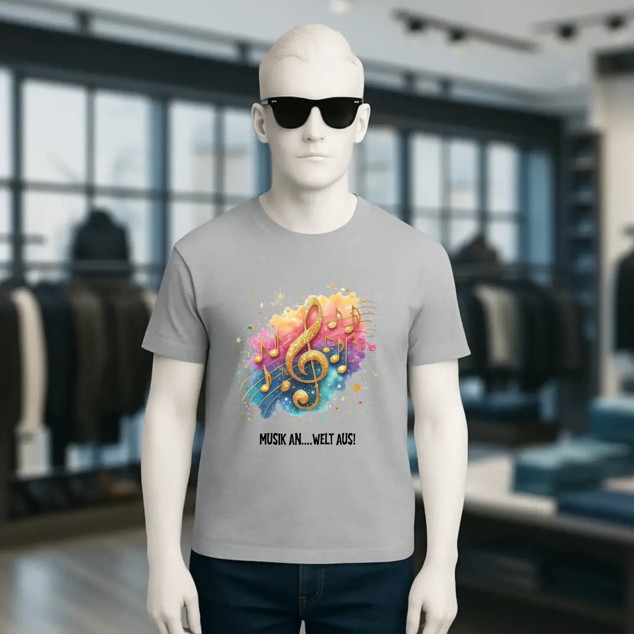 25 Motive zur Auswahl • Fantasy Music Notes • Noten • Musik • Unisex Premium T-Shirt XS-5XL aus Bio-Baumwolle für Damen & Herren • Exklusivdesign • personalisiert