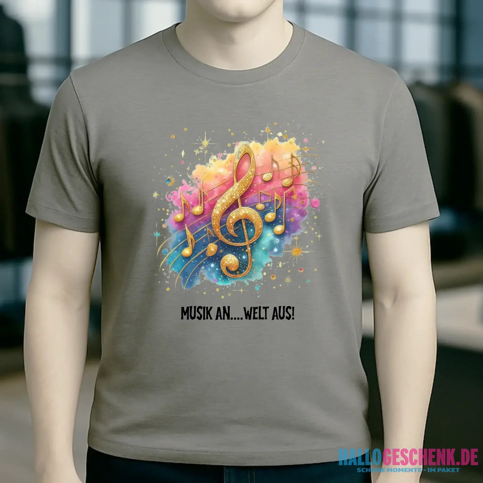 25 Motive zur Auswahl • Fantasy Music Notes • Noten • Musik • Unisex Premium T-Shirt XS-5XL aus Bio-Baumwolle für Damen & Herren • Exklusivdesign • personalisiert