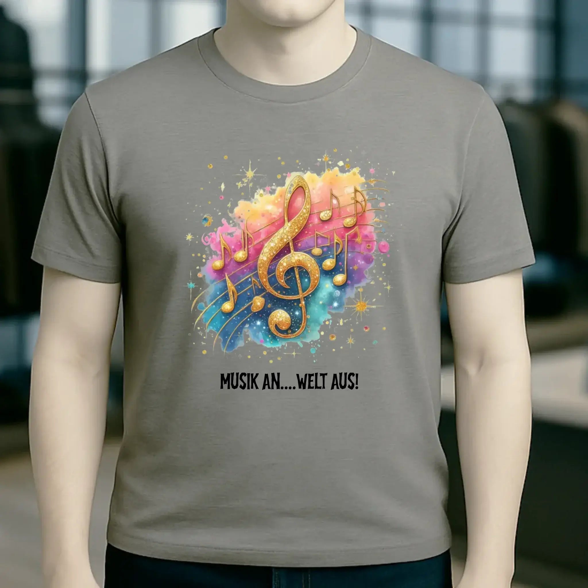 25 Motive zur Auswahl • Fantasy Music Notes • Noten • Musik • Unisex Premium T-Shirt XS-5XL aus Bio-Baumwolle für Damen & Herren • Exklusivdesign • personalisiert