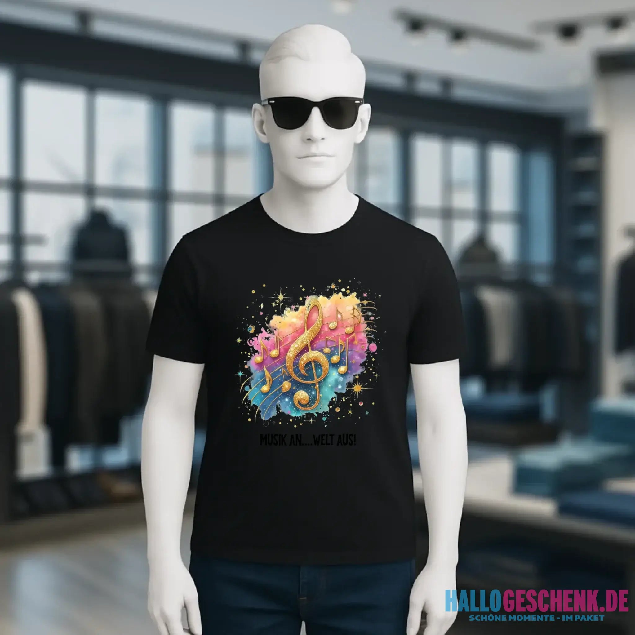 25 Motive zur Auswahl • Fantasy Music Notes • Noten • Musik • Unisex Premium T-Shirt XS-5XL aus Bio-Baumwolle für Damen & Herren • Exklusivdesign • personalisiert