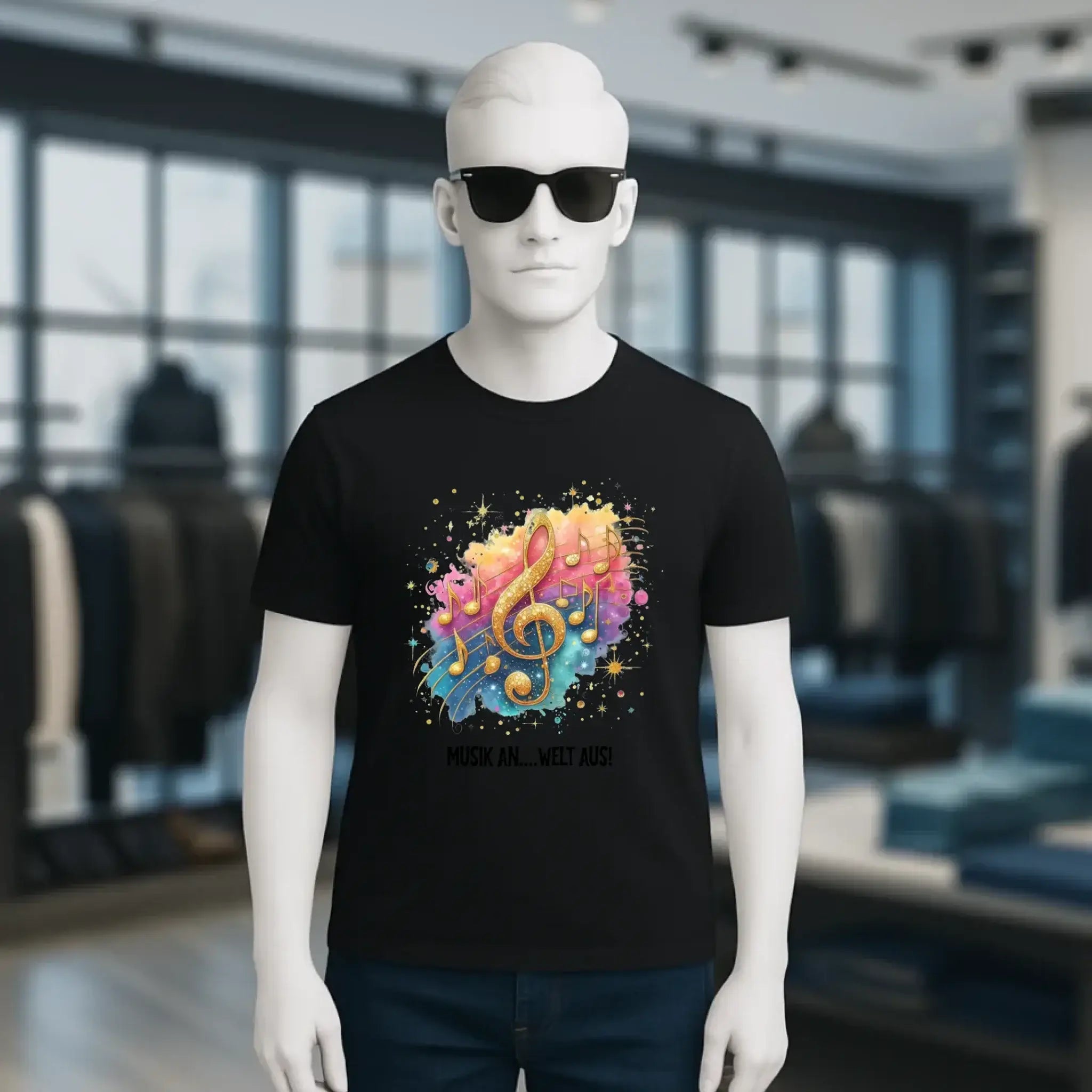 25 Motive zur Auswahl • Fantasy Music Notes • Noten • Musik • Unisex Premium T-Shirt XS-5XL aus Bio-Baumwolle für Damen & Herren • Exklusivdesign • personalisiert