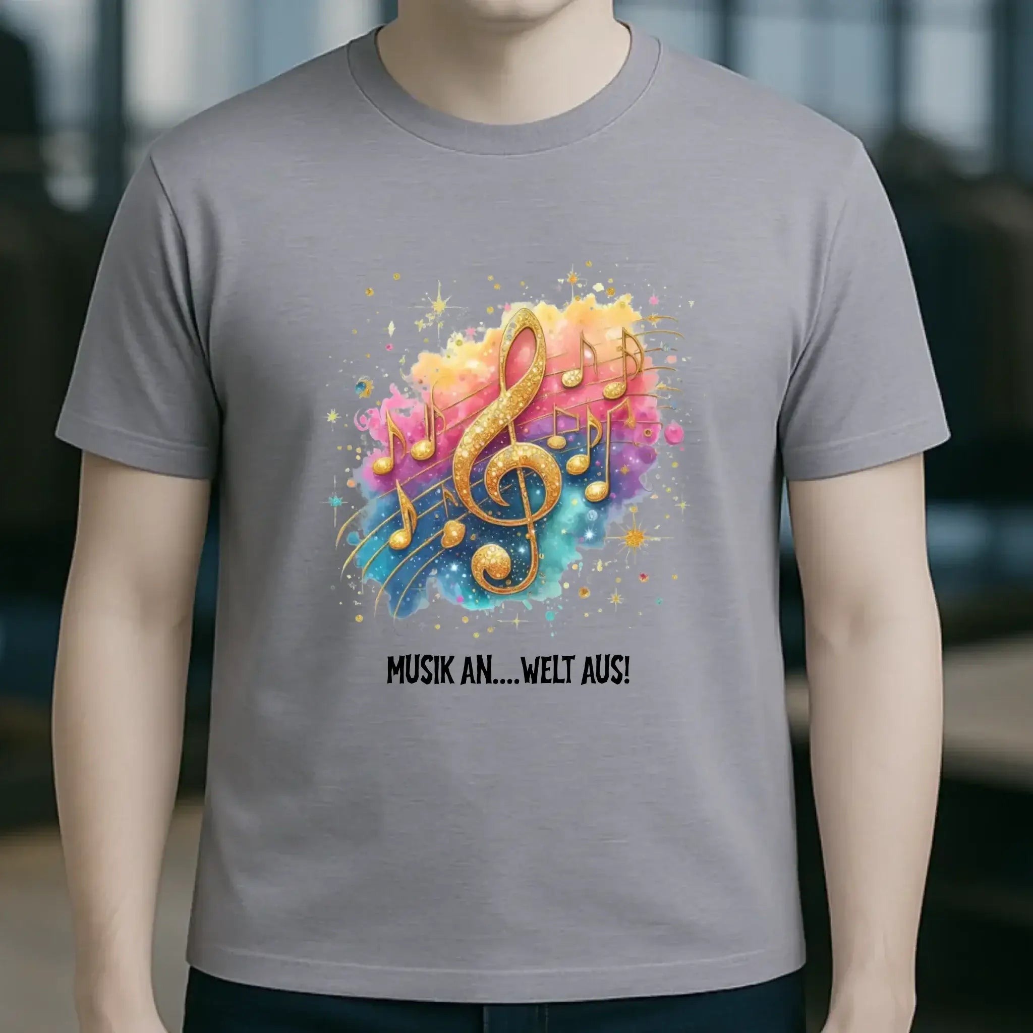 25 Motive zur Auswahl • Fantasy Music Notes • Noten • Musik • Unisex Premium T-Shirt XS-5XL aus Bio-Baumwolle für Damen & Herren • Exklusivdesign • personalisiert