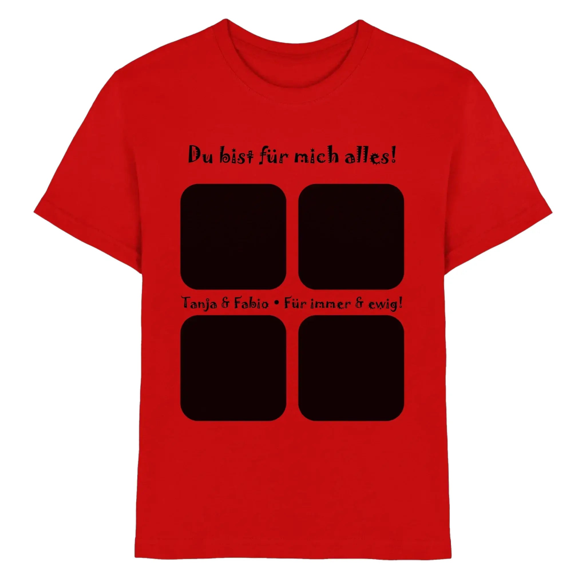 4er-Collage • mehrere Artikel • ’Statement-Collection’ • Wunschtext • Mein Fotomotiv - Premium Kinder T-Shirt / Red