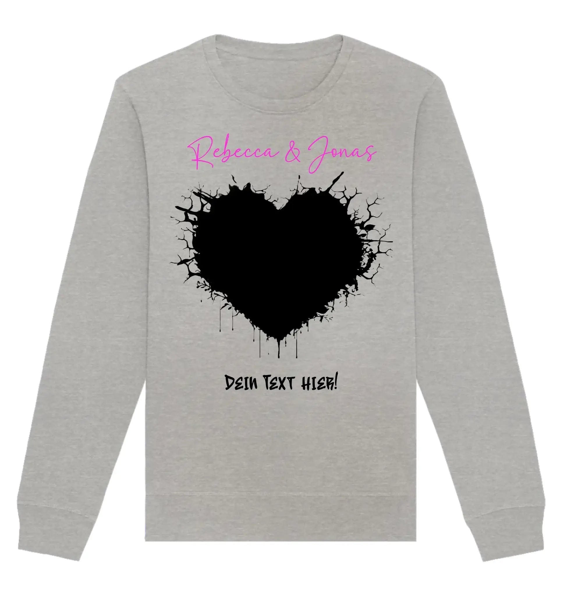 Wildes Herz • mehrere Artikel • ’Statement-Collection’ • Wunschtext • Mein Fotomotiv - Unisex Sweatshirt • Bio Premium