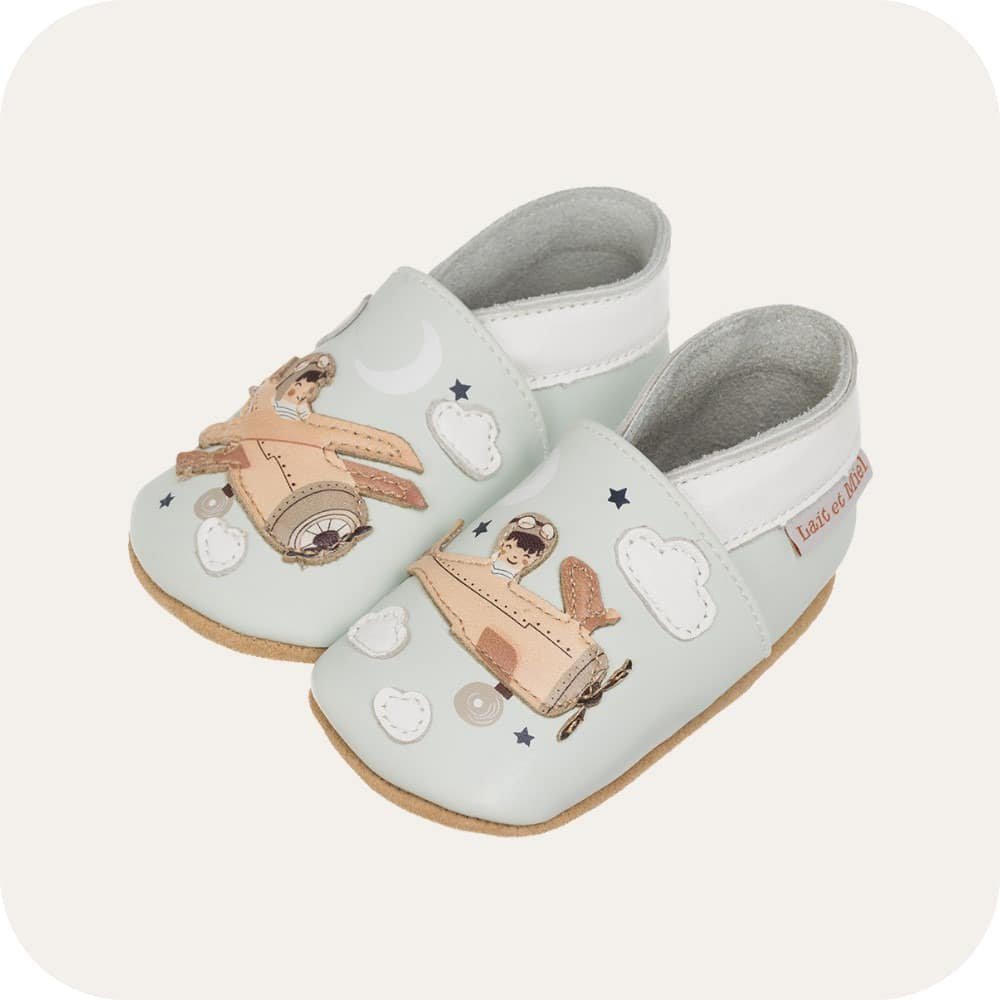 Aviator-Babyhausschuhe aus weichem Leder