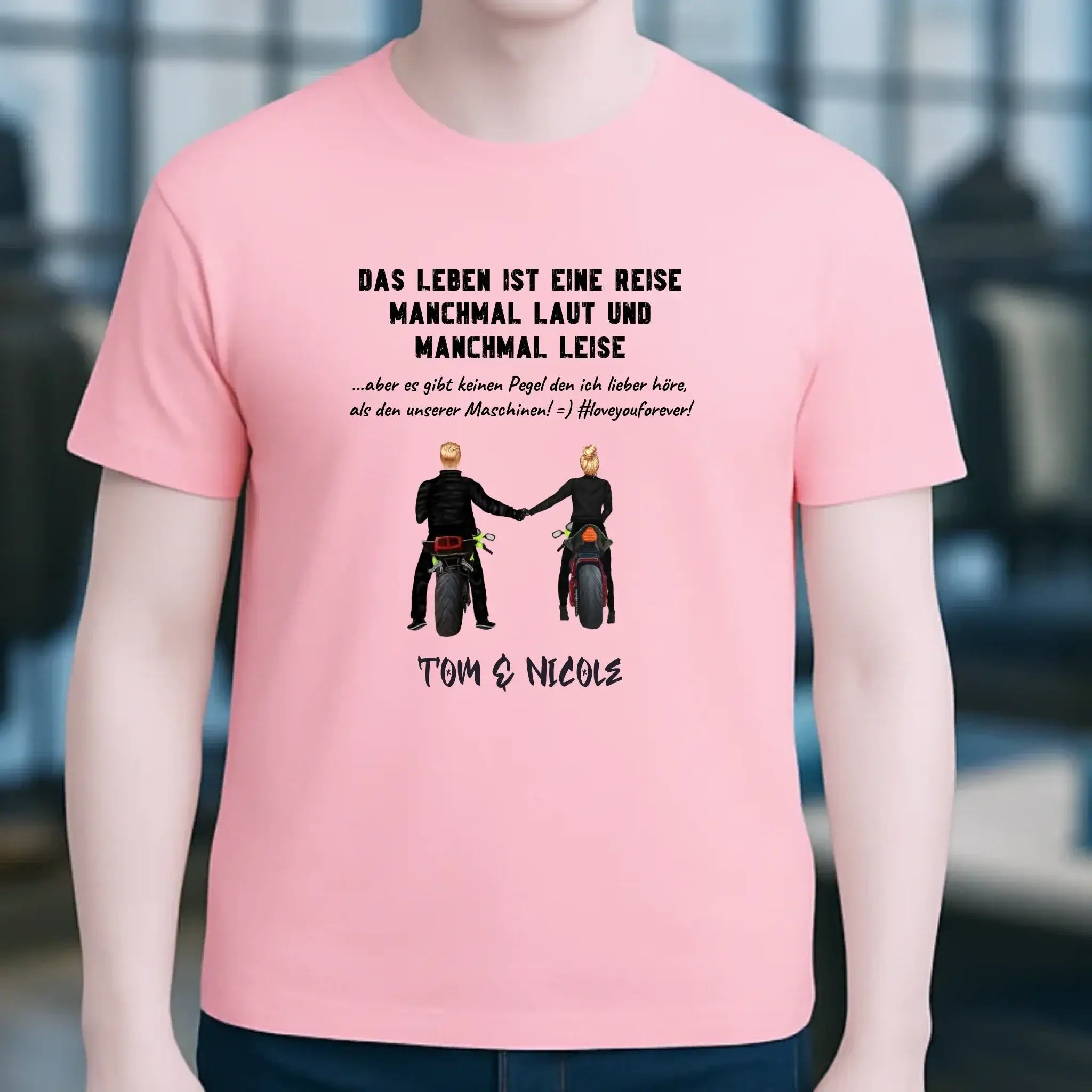 2in1: Paar Designer • Motorrad Couple • Unisex Premium T-Shirt XS-5XL aus Bio-Baumwolle für Damen & Herren