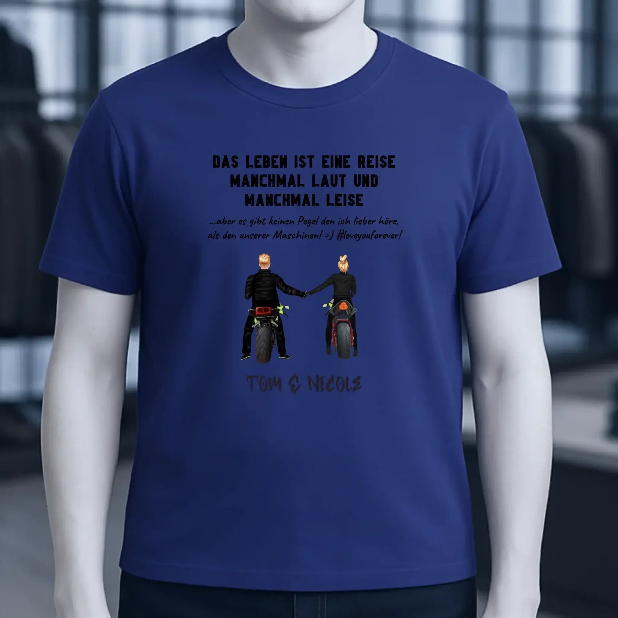 2in1: Paar Designer • Motorrad Couple • Unisex Premium T-Shirt XS-5XL aus Bio-Baumwolle für Damen & Herren