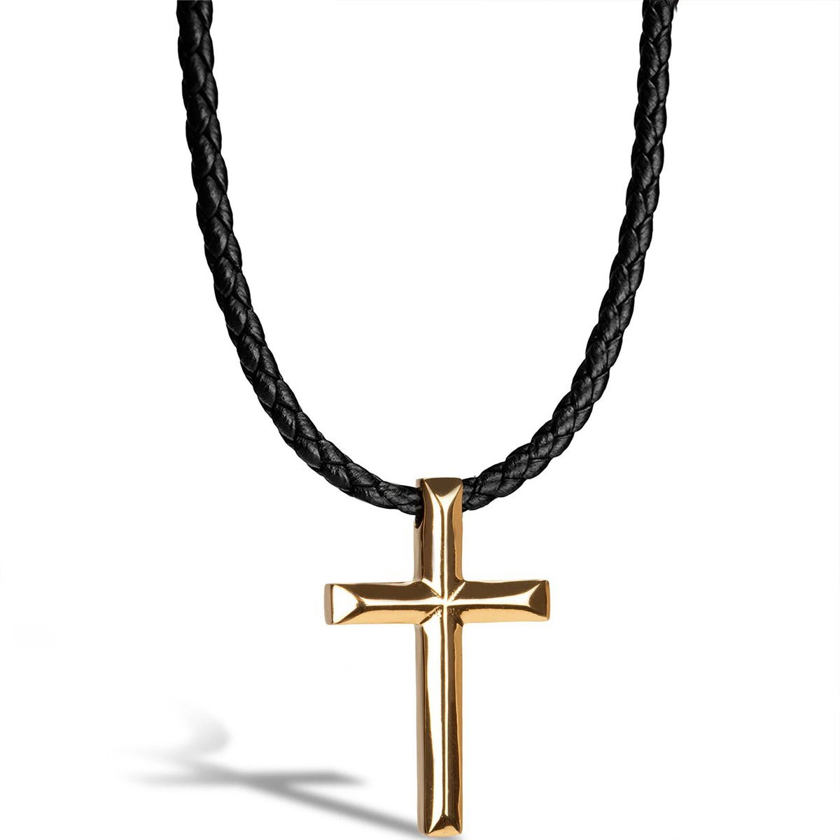 Lederhalskette „Kreuz“