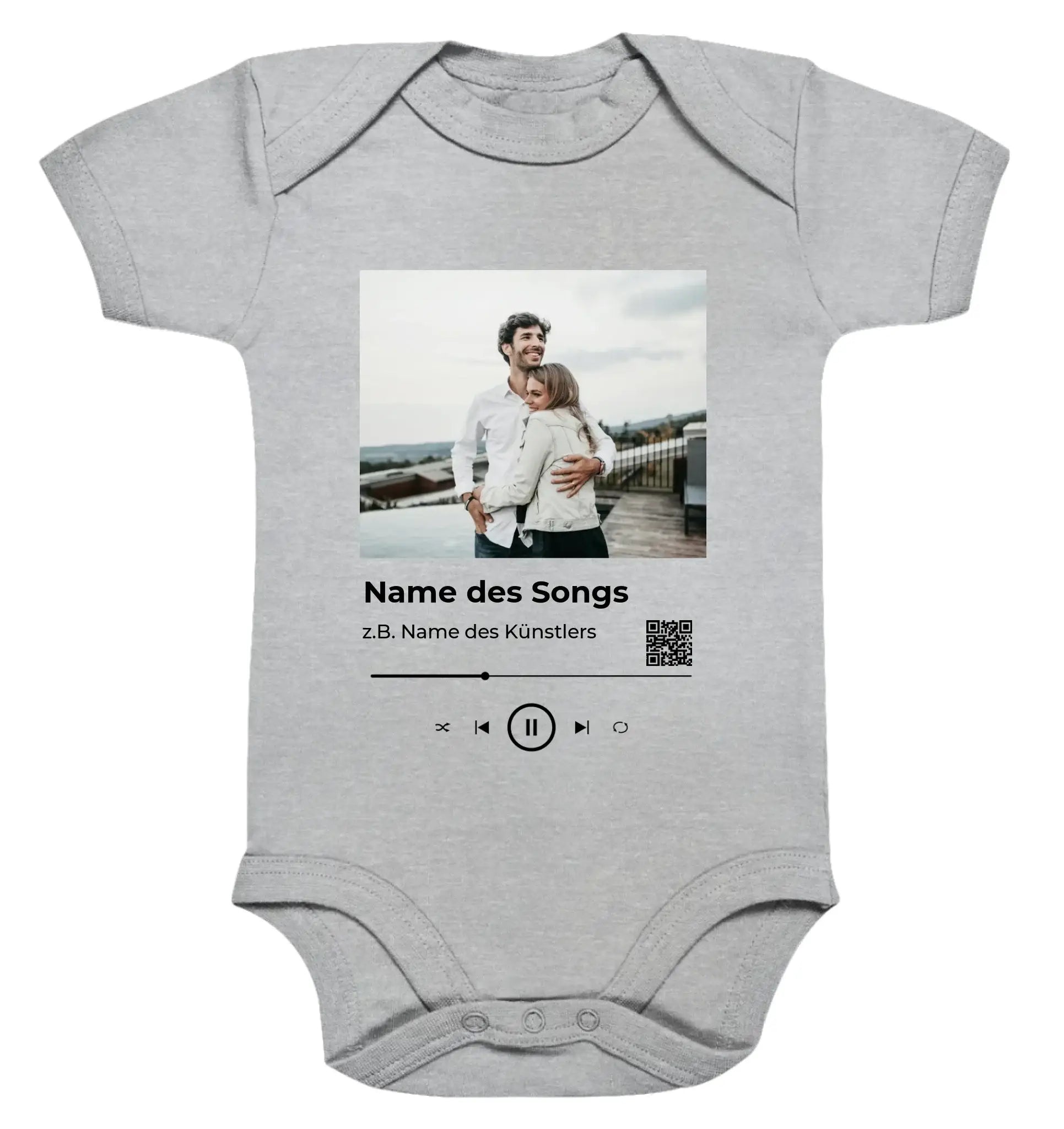 Spotify-Fotomotiv • mehrere Artikel • ’Statement-Collection’ • Wunschtext • Mein Fotomotiv - Premium Baby Bodysuit