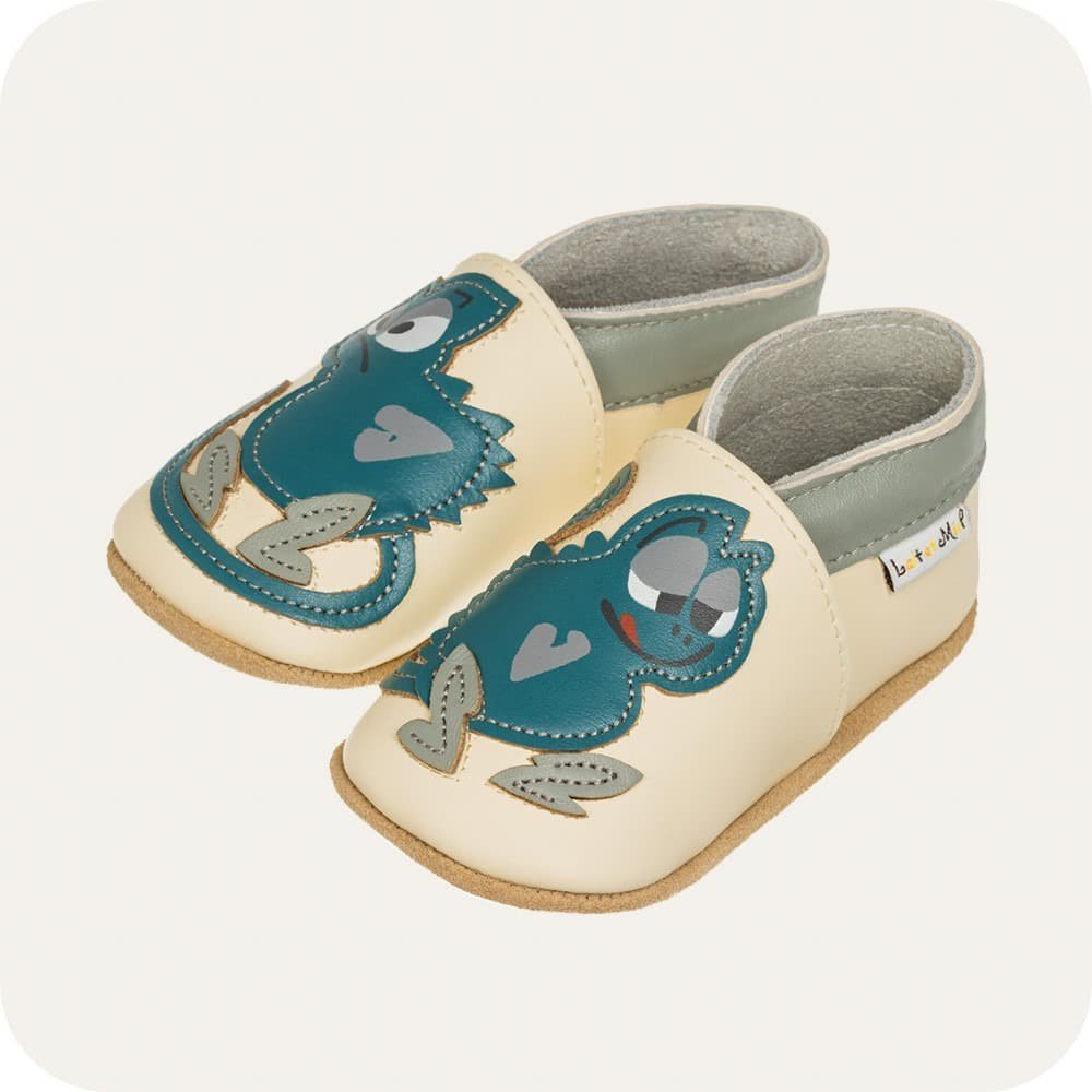 Babyschuhe aus weichem Leder Gefräßiges Chamäleon