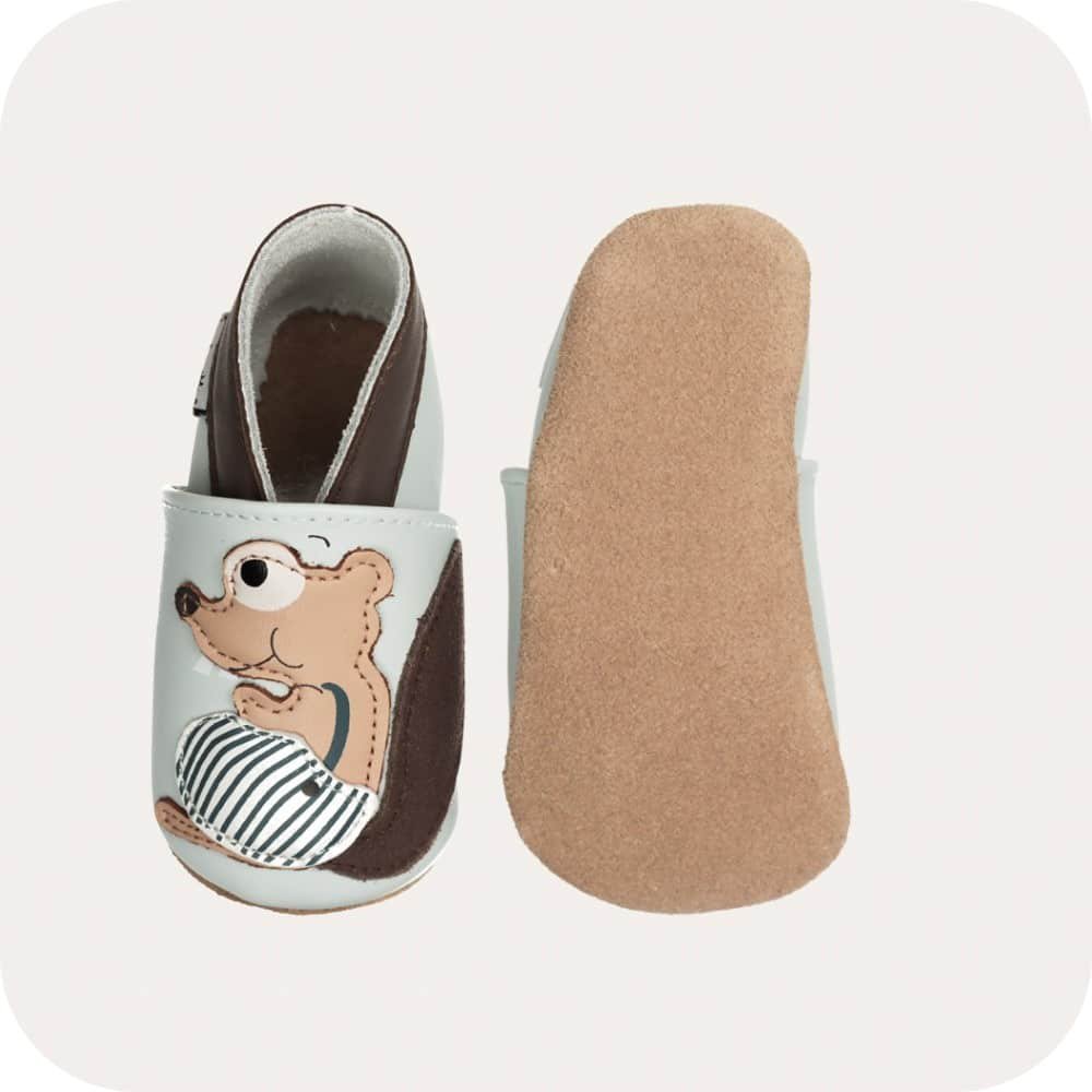 Babyschuhe aus weichem Leder Eichhörnchen