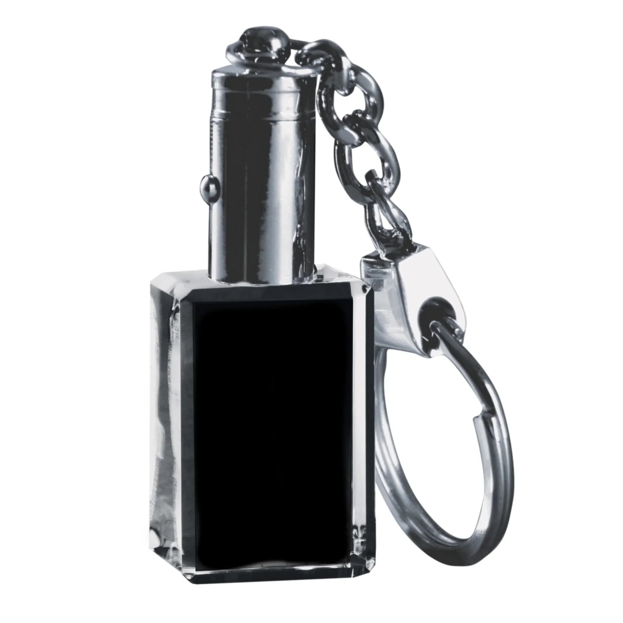 3D Foto Schlüsselanhänger mit LED-Licht • Lasergravur (personalisierbare Fotogeschenke) - Blaue LED / 30x20mm