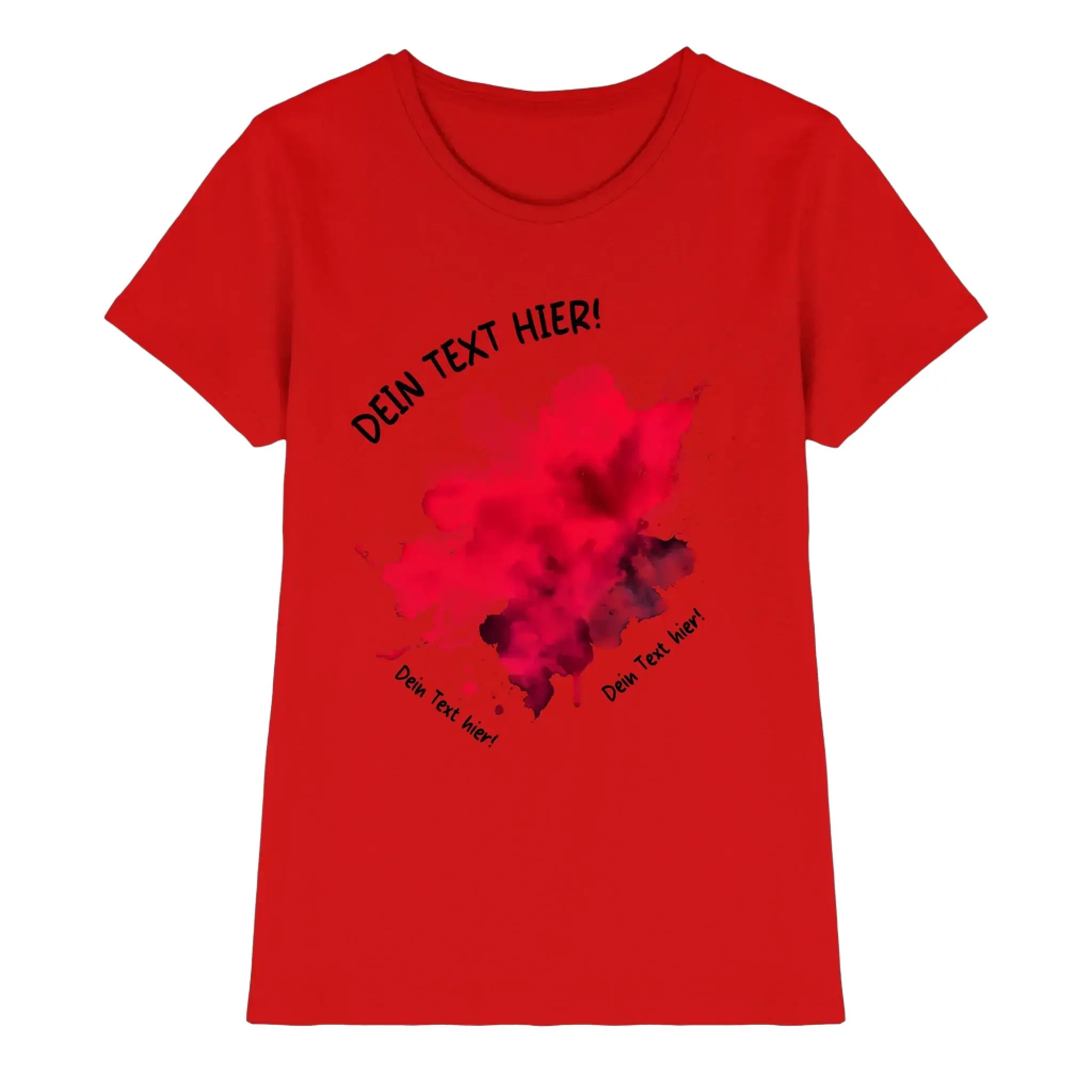 Art-Klecks • mehrere Artikel • ’Statement-Collection’ • Wunschtext • Mein Fotomotiv - Premium Damen T-Shirt Bio / Red