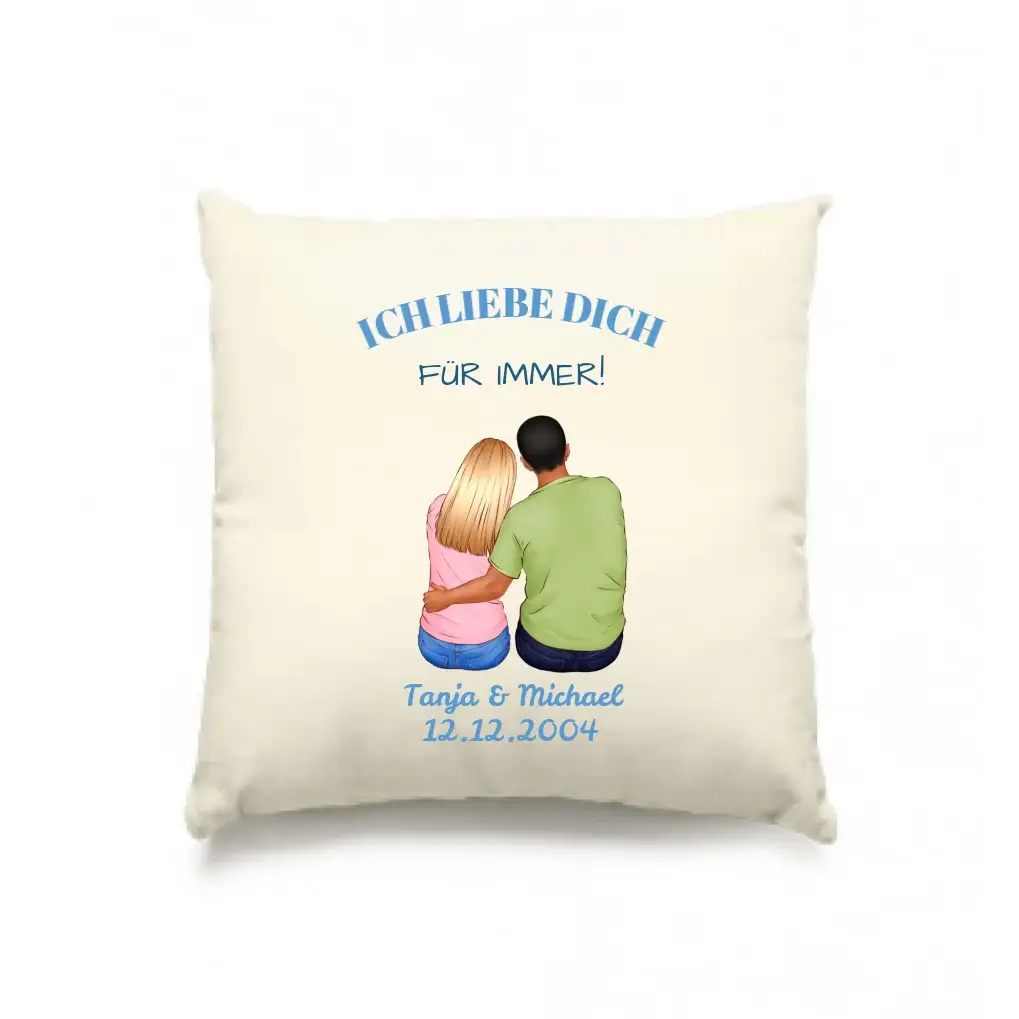 3in1: Paar Designer • Kissen 40x40 cm • Exklusivdesign • personalisiert