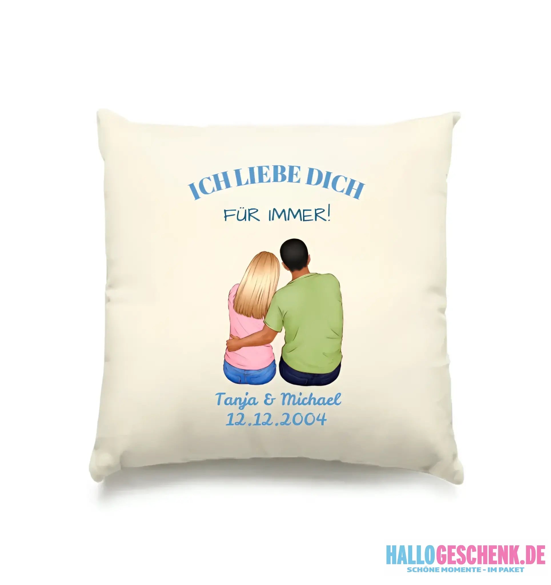 3in1: Paar Designer • Kissen 40x40 cm • Exklusivdesign • personalisiert