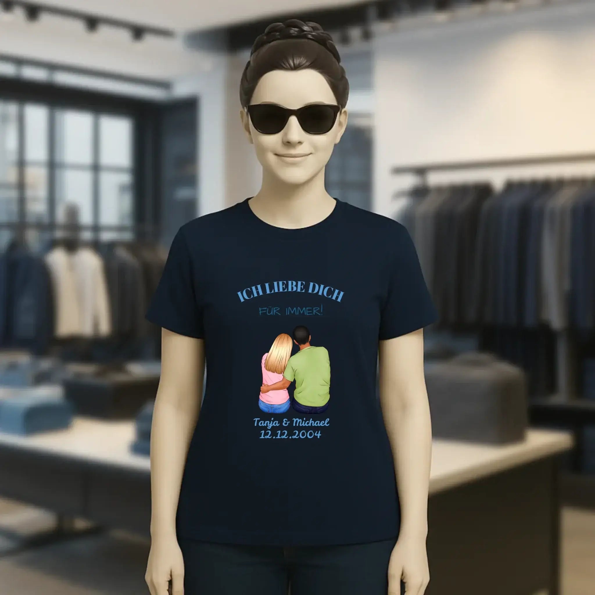 3in1: Paar Designer personalisierbar - Ladies Premium T-Shirt XS-2XL aus Bio-Baumwolle für Damen
