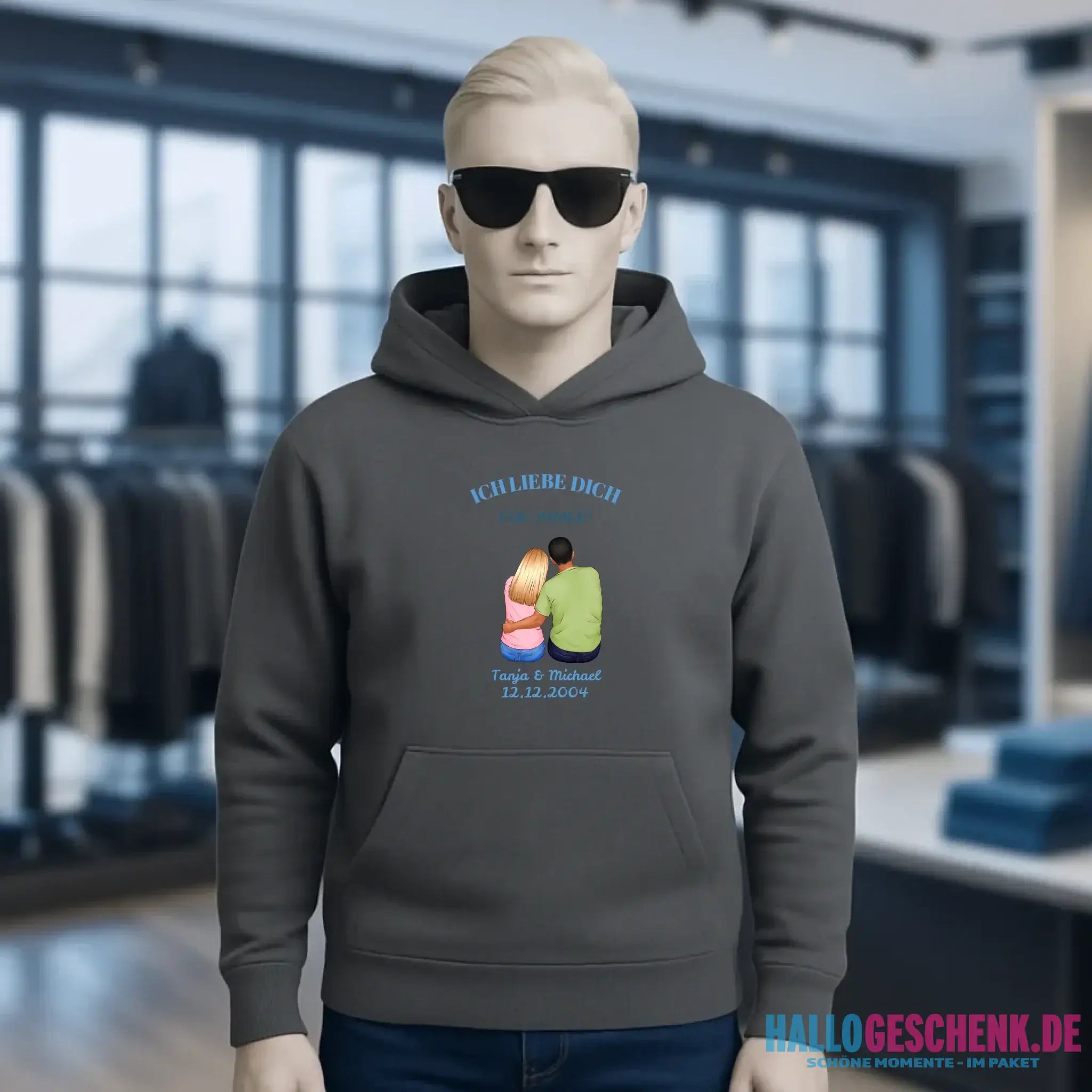 3in1: Paar Designer • Unisex Premium Hoodie XS-5XL aus Bio-Baumwolle für Damen & Herren • Exklusivdesign • personalisiert