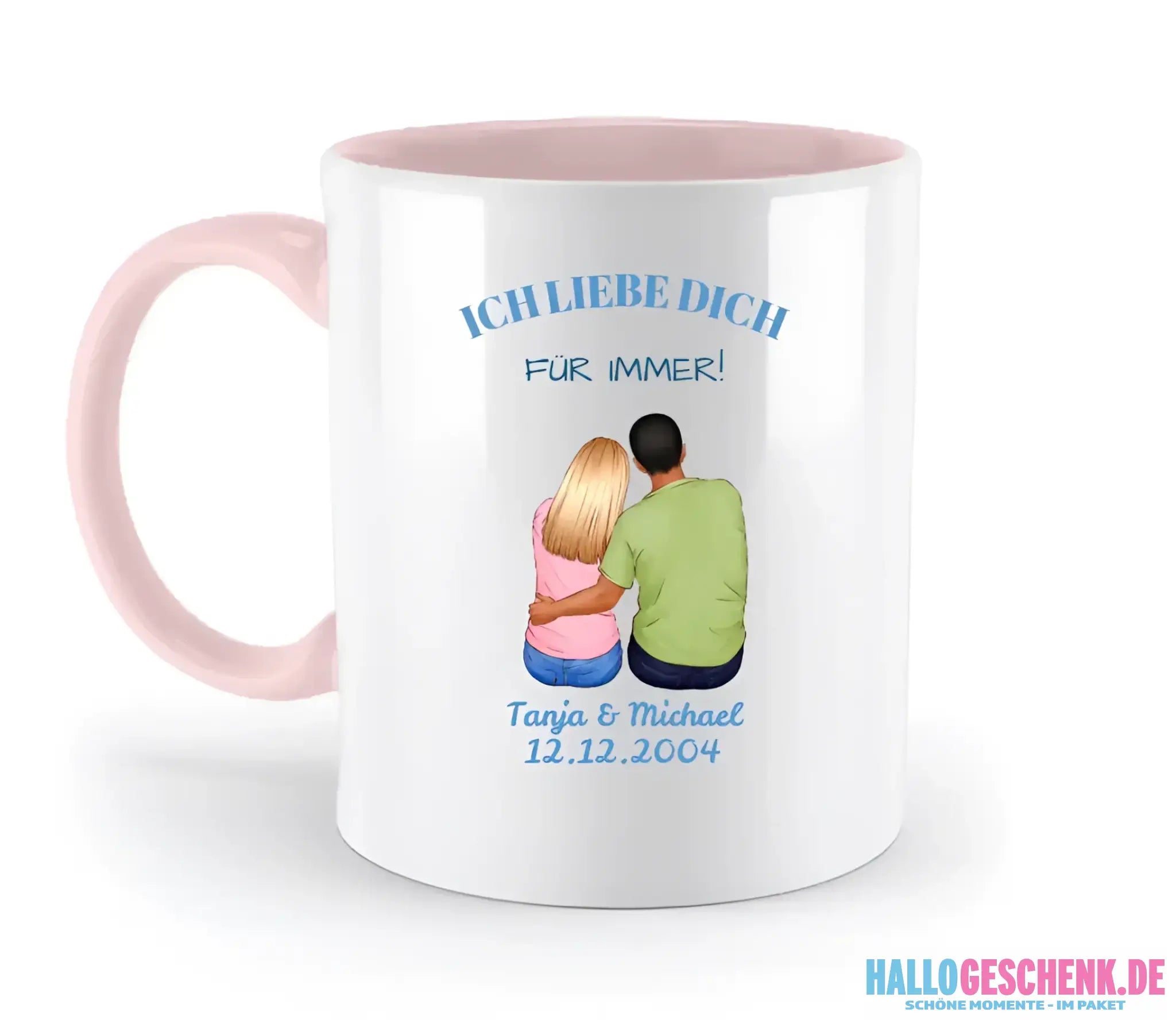 3in1: Paar Designer • zweifarbige Tasse • Exklusivdesign • personalisiert