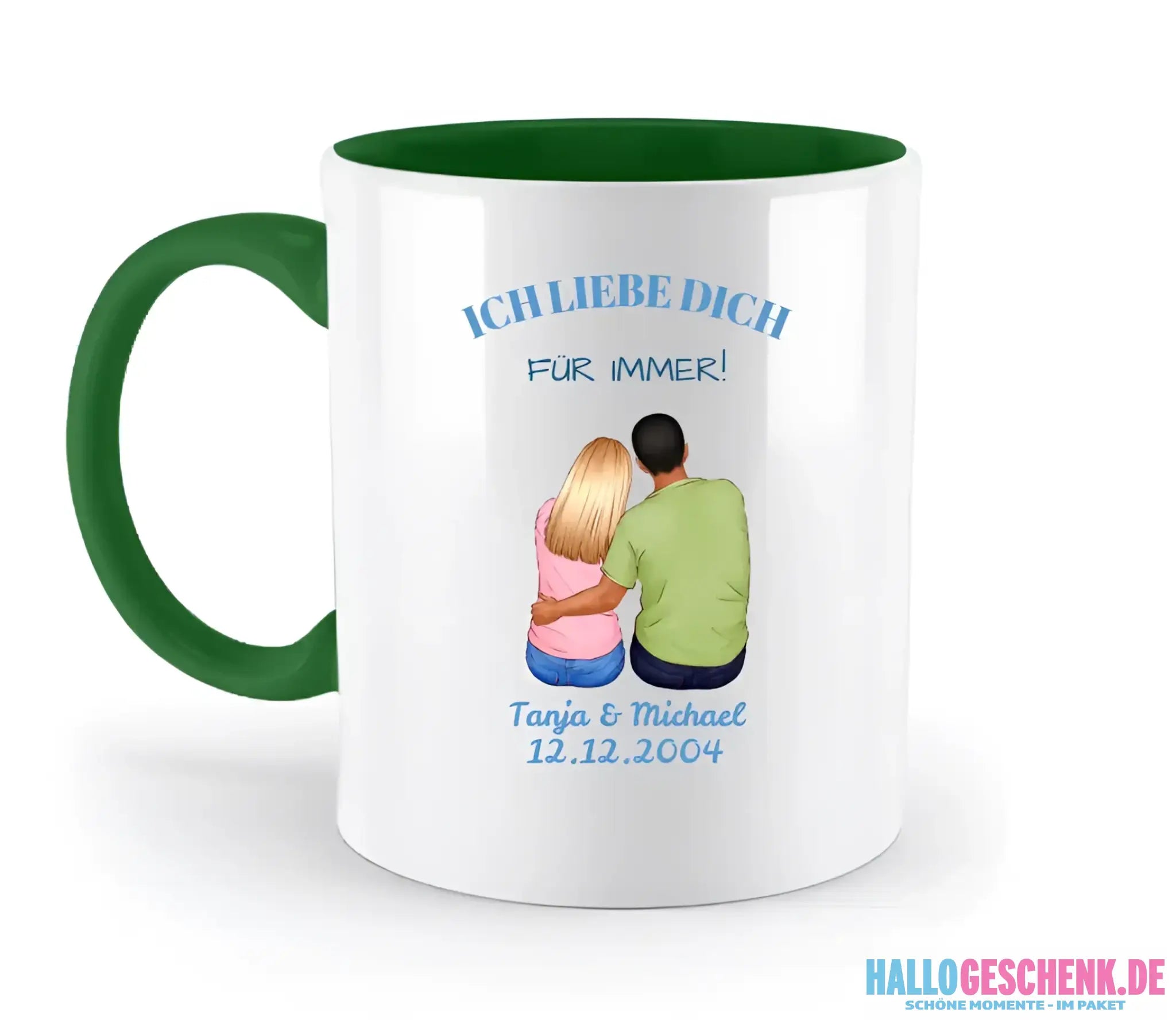3in1: Paar Designer • zweifarbige Tasse • Exklusivdesign • personalisiert